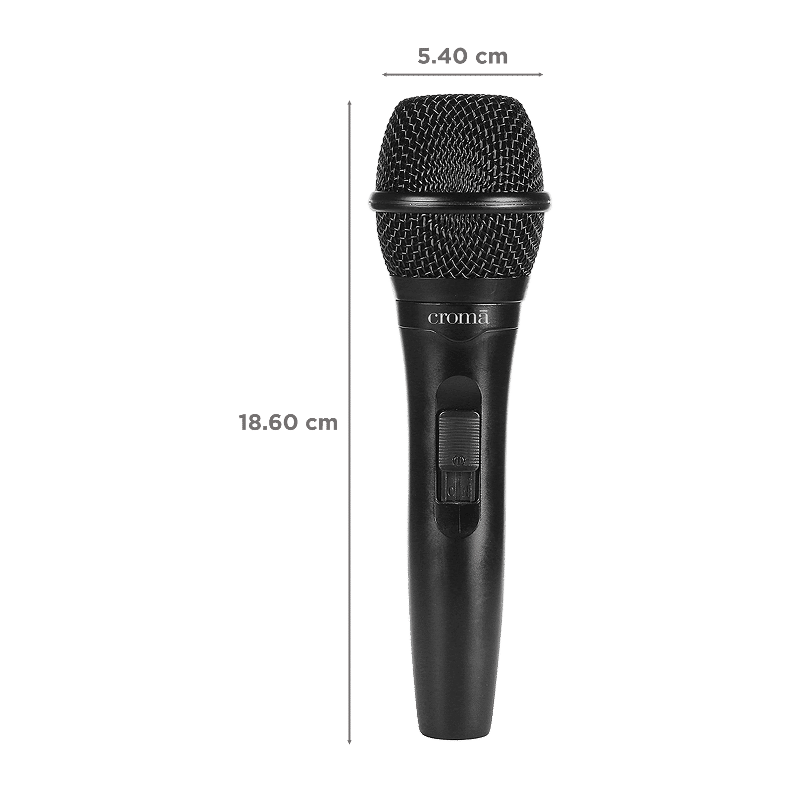 Croma Wired Microphone with Exceptional Voice Quality (Black)_2