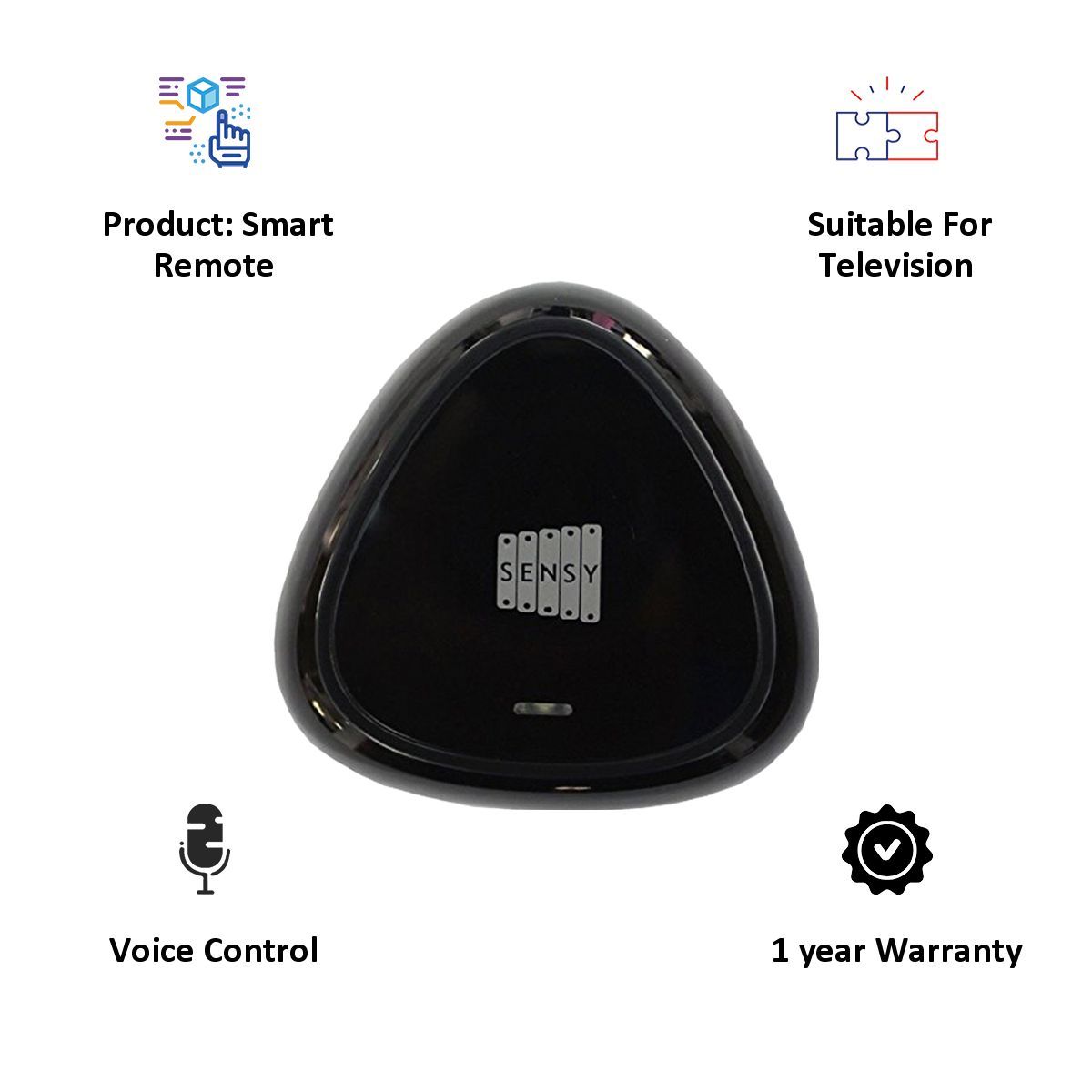 SENSY Universal Smart Remote for TV with Voice Control (7100001466, Black) SENSY Universal Smart Remote for TV with Voice Control (7100001466, Black)_4
