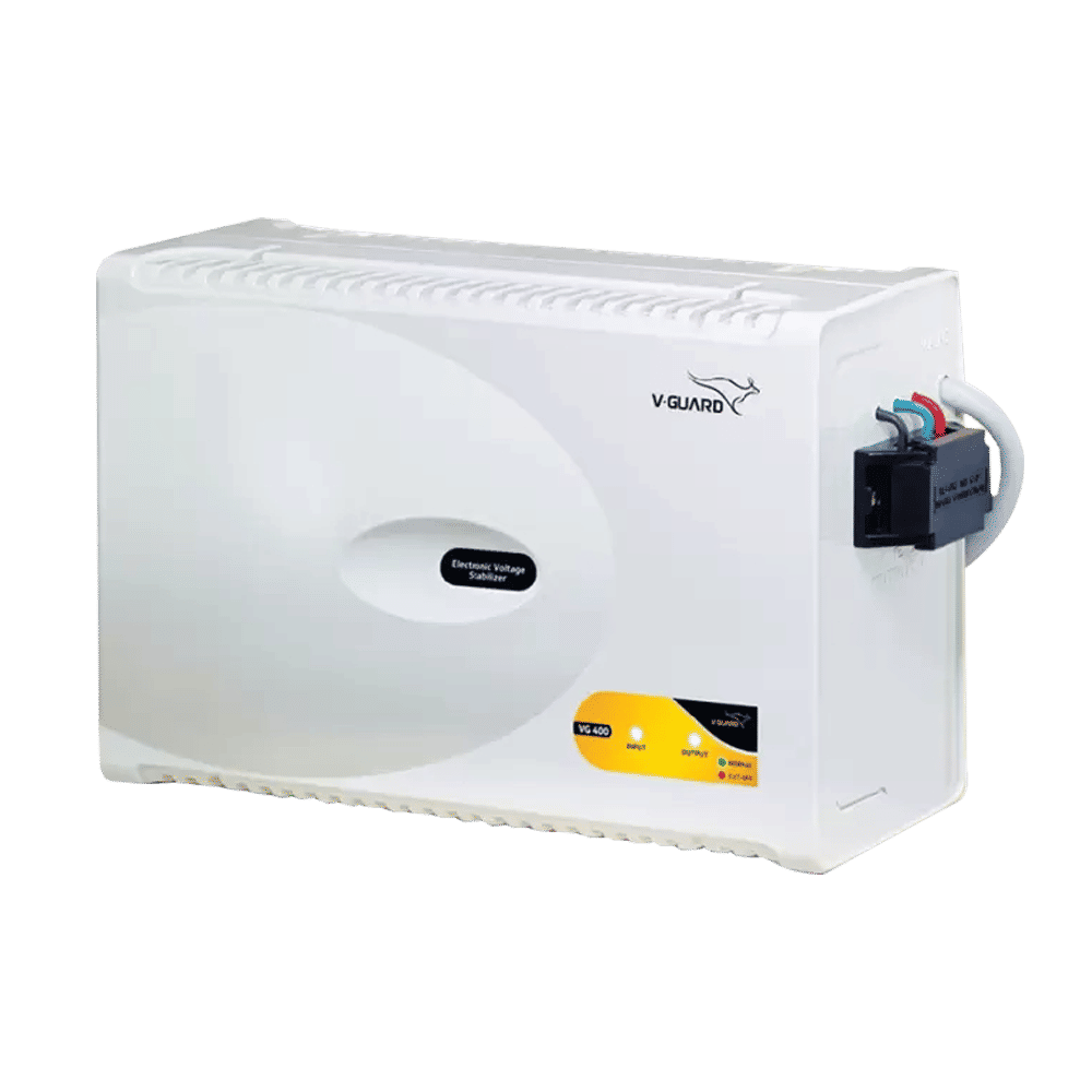 V-Guard 12 Amps Voltage Stabilizer For 1.5T Air Conditioner (170 - 270 V, Smart Digital Display, VG 400, Grey) V-Guard 12 Amps Voltage Stabilizer For 1.5T Air Conditioner (170 - 270 V, Smart Digital Display, VG 400, Grey)_1