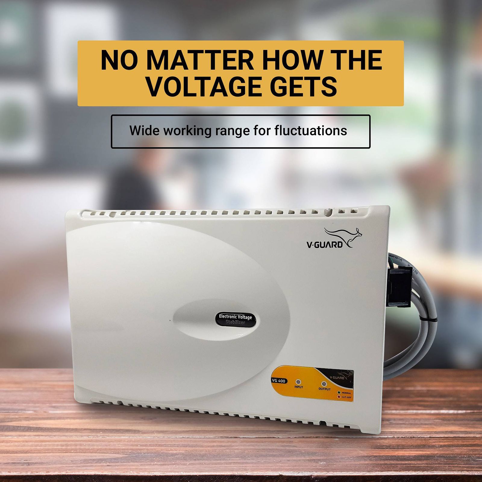 V-Guard 12 Amps Voltage Stabilizer For 1.5T Air Conditioner (170 - 270 V, Smart Digital Display, VG 400, Grey) V-Guard 12 Amps Voltage Stabilizer For 1.5T Air Conditioner (170 - 270 V, Smart Digital Display, VG 400, Grey)_5