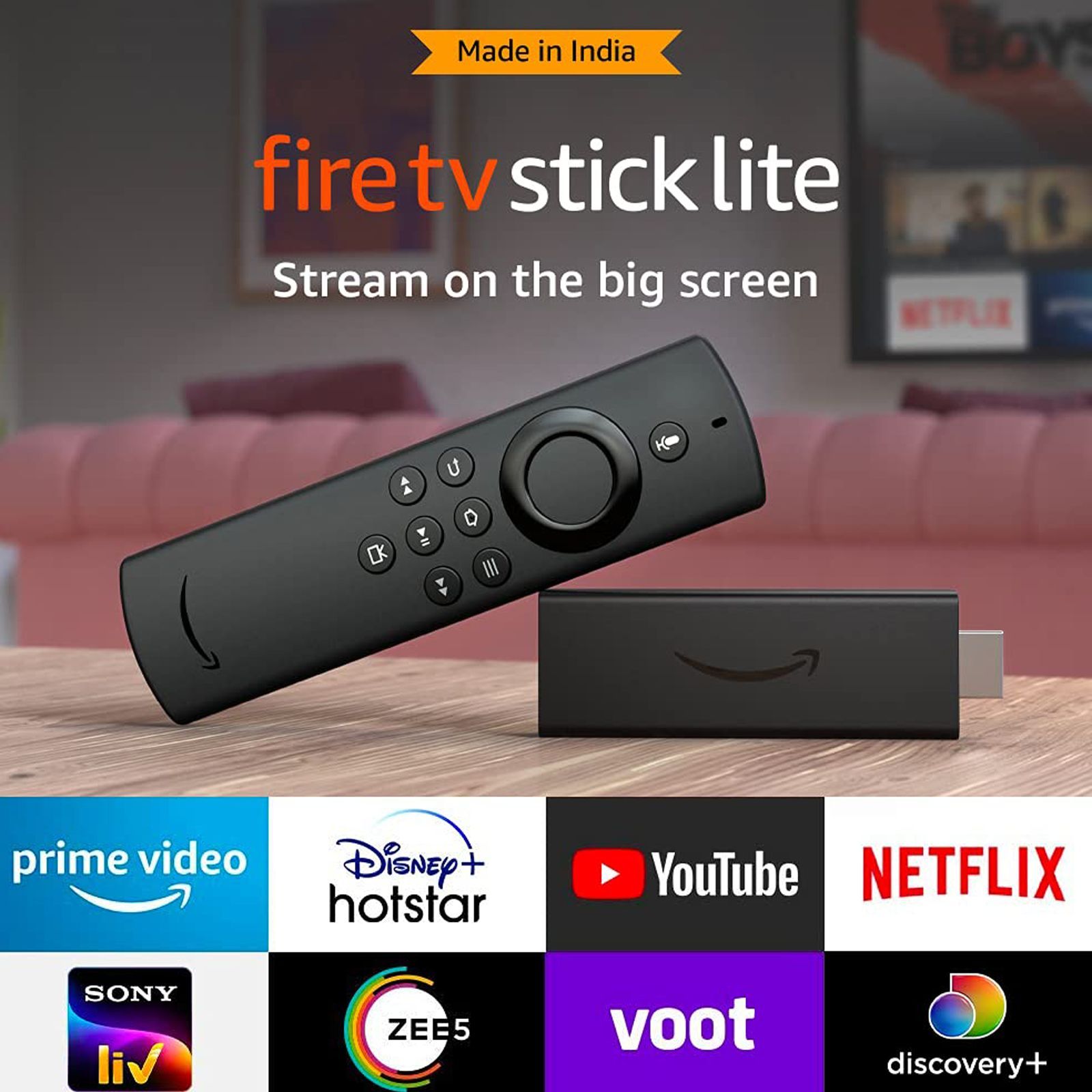 amazon Fire TV Stick Lite with Alexa Voice Remote Lite (Stream HD Quality Video, B08R6NFZ6R, Black)_6
