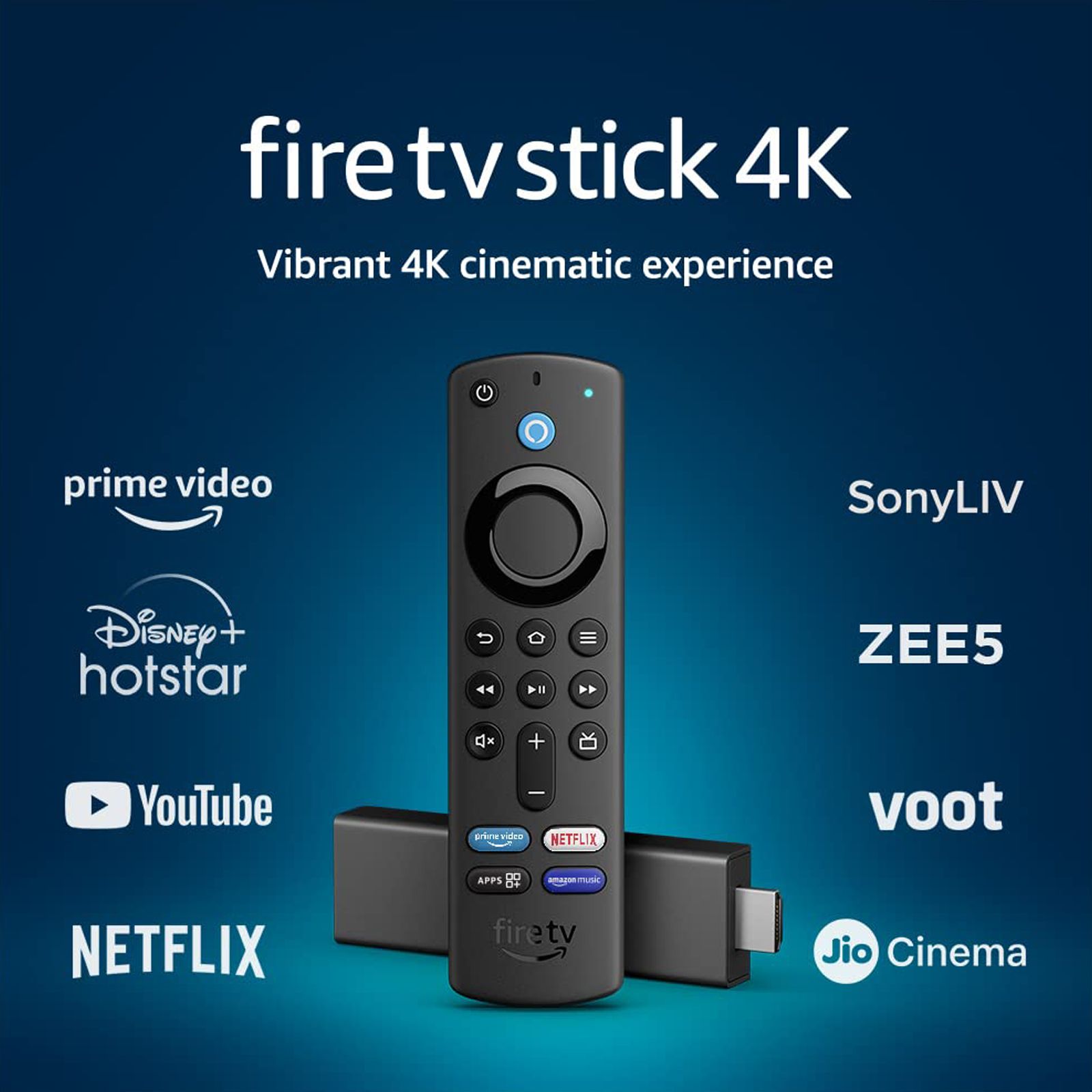 Amazon Fire TV Stick 4K Ultra HD Streaming Device with Alexa Voice Search (Dolby Atmos, HDR10+, Wi-Fi, Black) Amazon Fire TV Stick 4K Ultra HD Streaming Device with Alexa Voice Search (Dolby Atmos, HDR10+, Wi-Fi, Black)_2