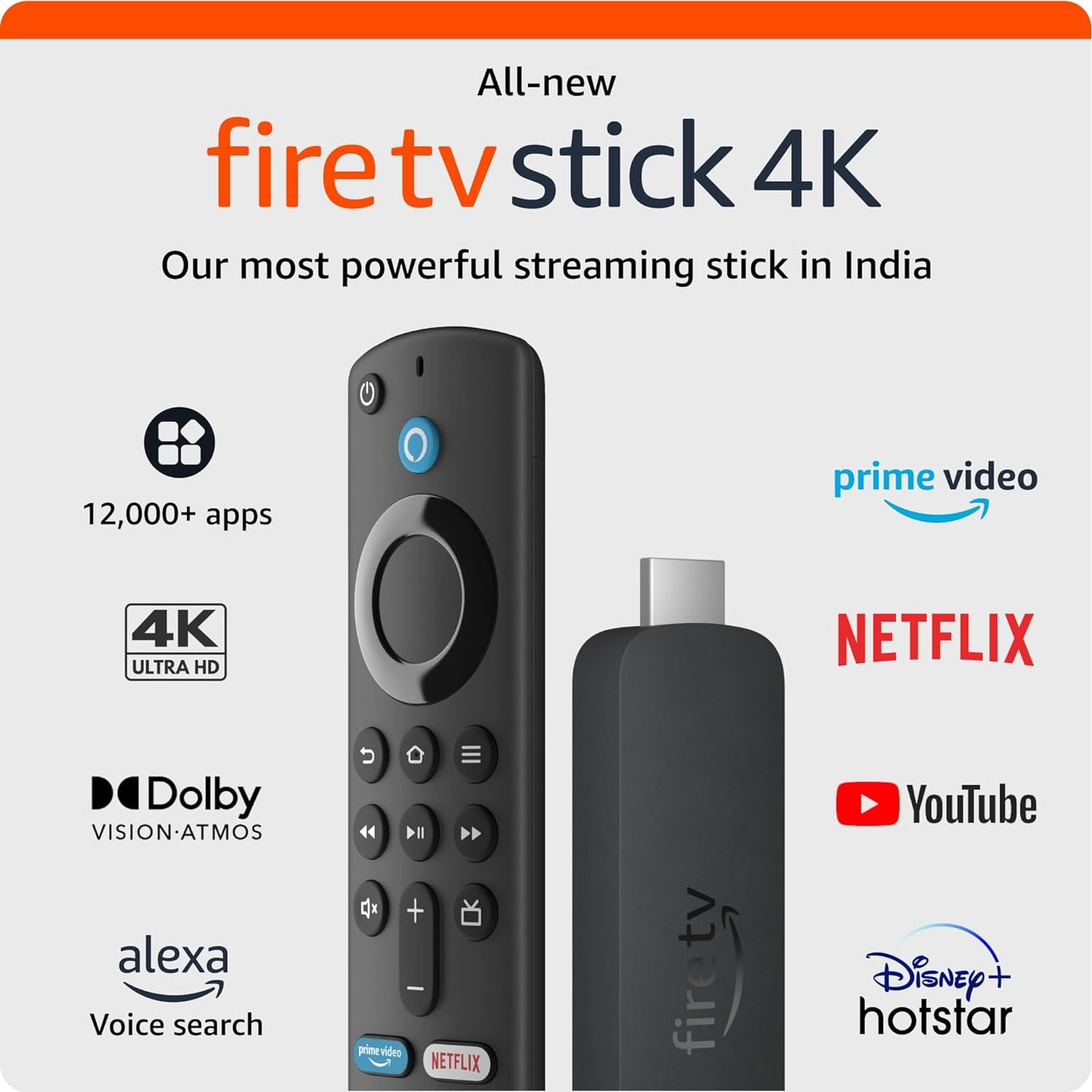 Amazon Fire TV Stick 4K Ultra HD Streaming Device with Alexa Voice Search (Dolby Atmos, HDR10+, Dual-Antenna Wi-Fi, Black) Amazon Fire TV Stick 4K Ultra HD Streaming Device with Alexa Voice Search (Dolby Atmos, HDR10+, Dual-Antenna Wi-Fi, Black)_3