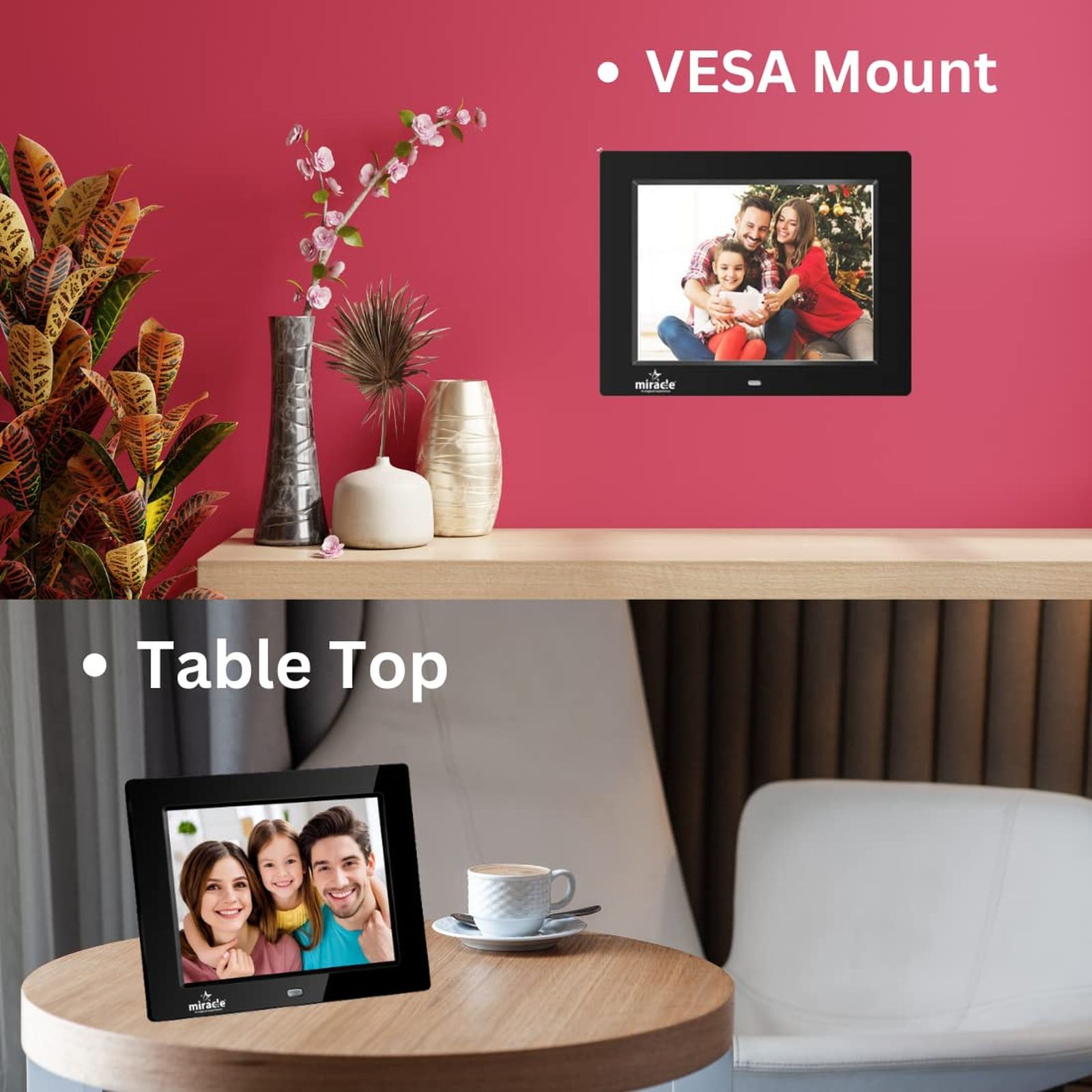 Miracle Digital 20.32cm (8 Inches) Digital Photo Frame (Stereo Speaker, MD002, Black)_7