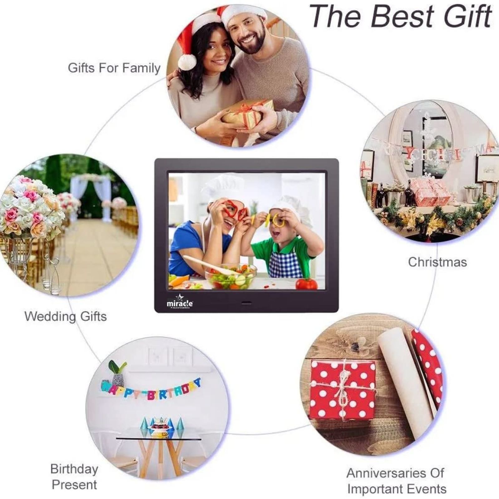 Miracle Digital 20.32cm (8 Inches) Digital Photo Frame (Stereo Speaker, MD002, Black)_8