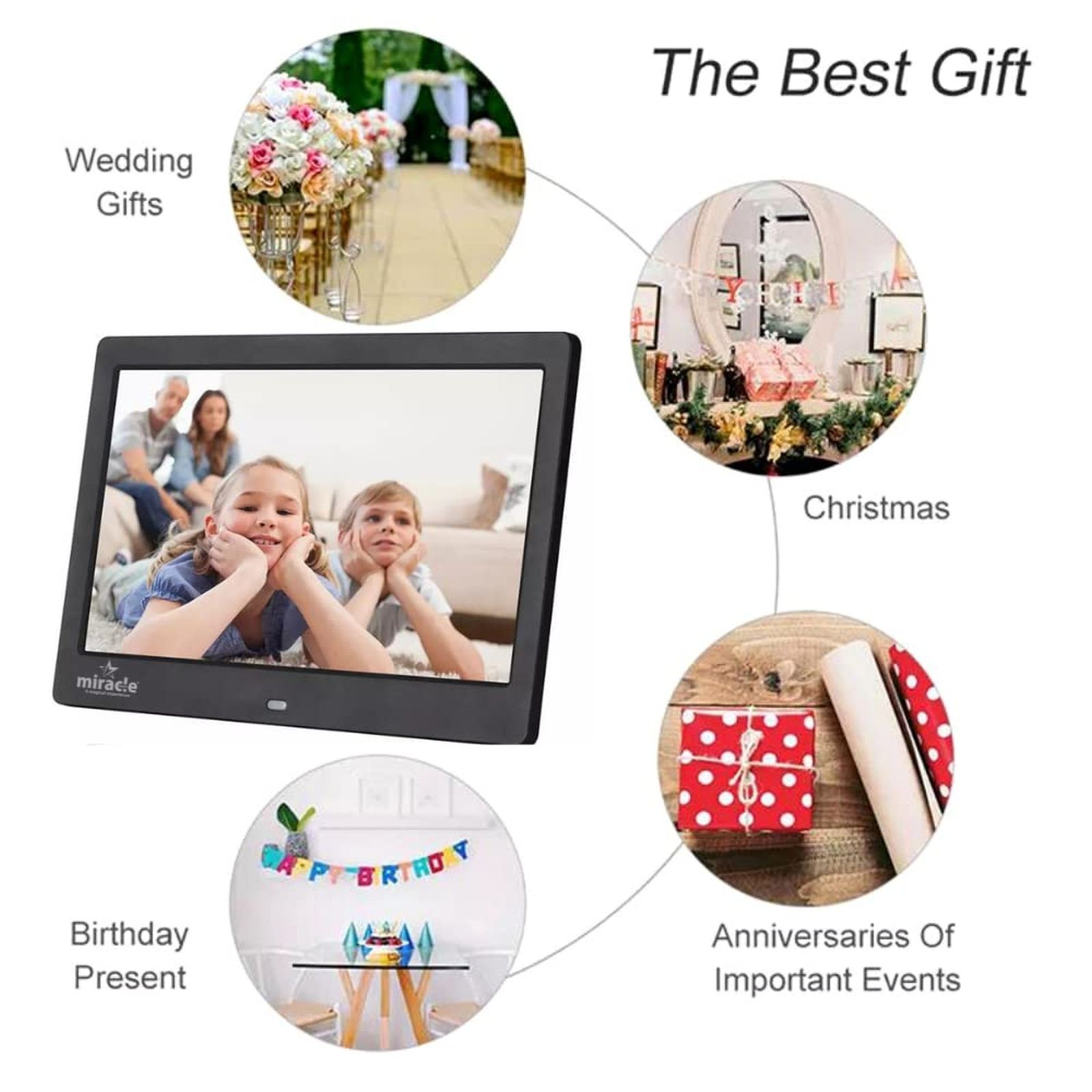 Miracle Digital 25.4cm (10 Inches) Digital Photo Frame (Stereo Speaker, MD003, Black)_5