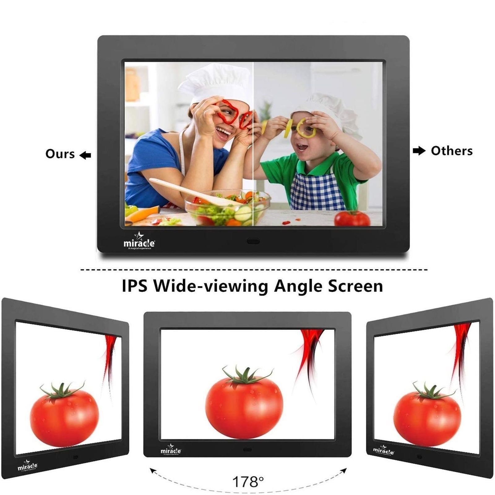 Miracle Digital 25.4cm (10 Inches) Digital Photo Frame (Stereo Speaker, MD003, Black)_6