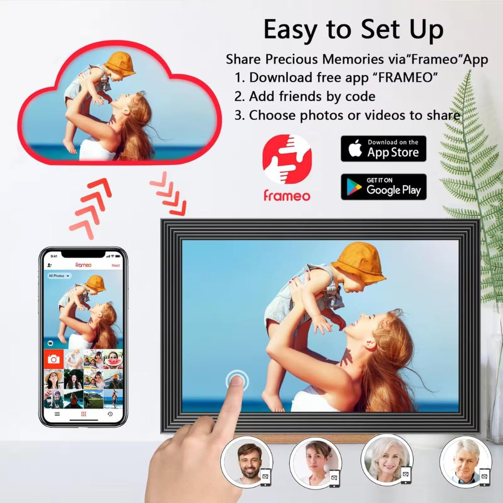 Miracle Digital 25.65cm (10.1 Inches) Wifi Digital Photo Frame (Stereo Speaker, R8188EU1, Black)_5