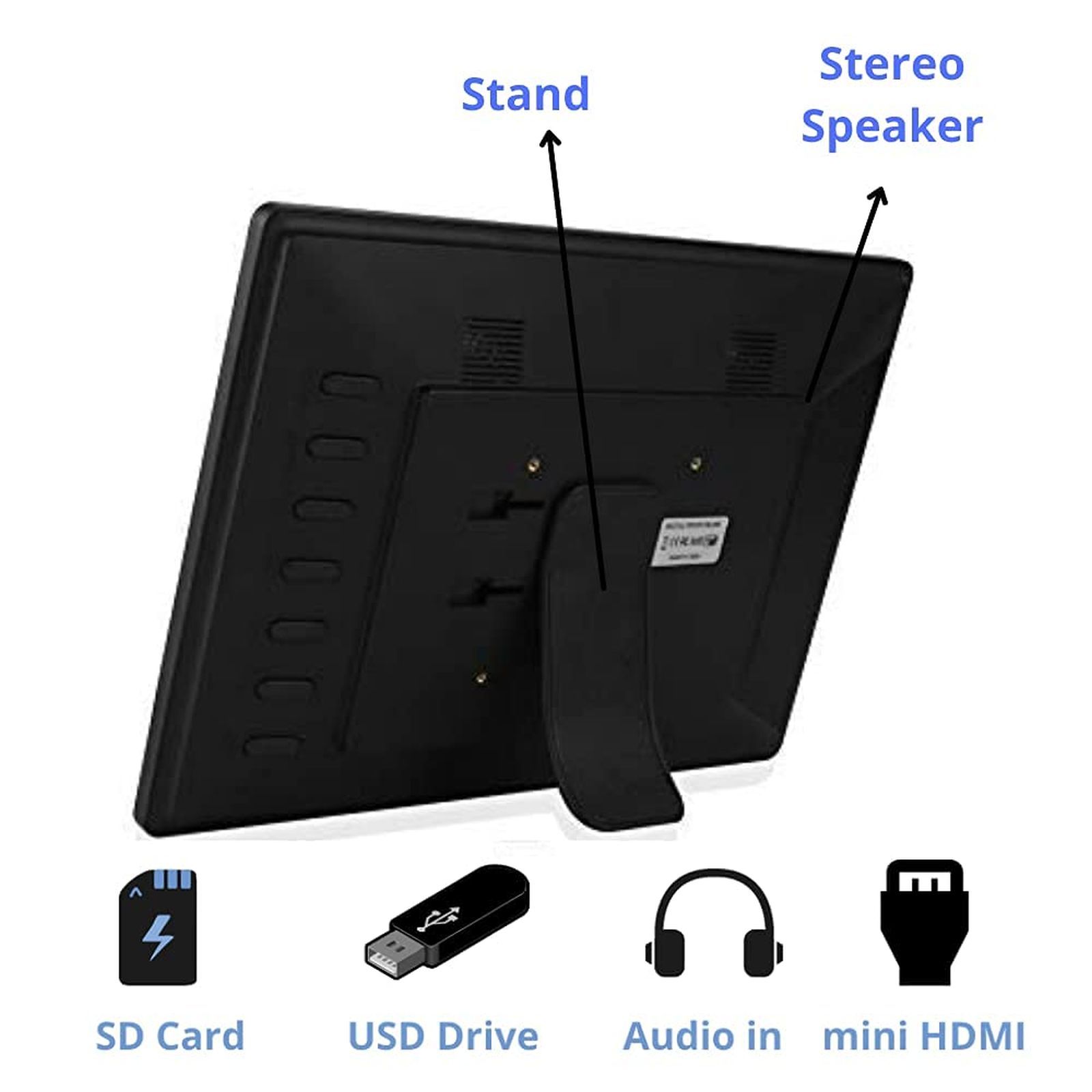 Miracle Digital 39.11cm (15.4 Inches) Digital Photo Frame (Stereo Speaker, MD005, Black)_10