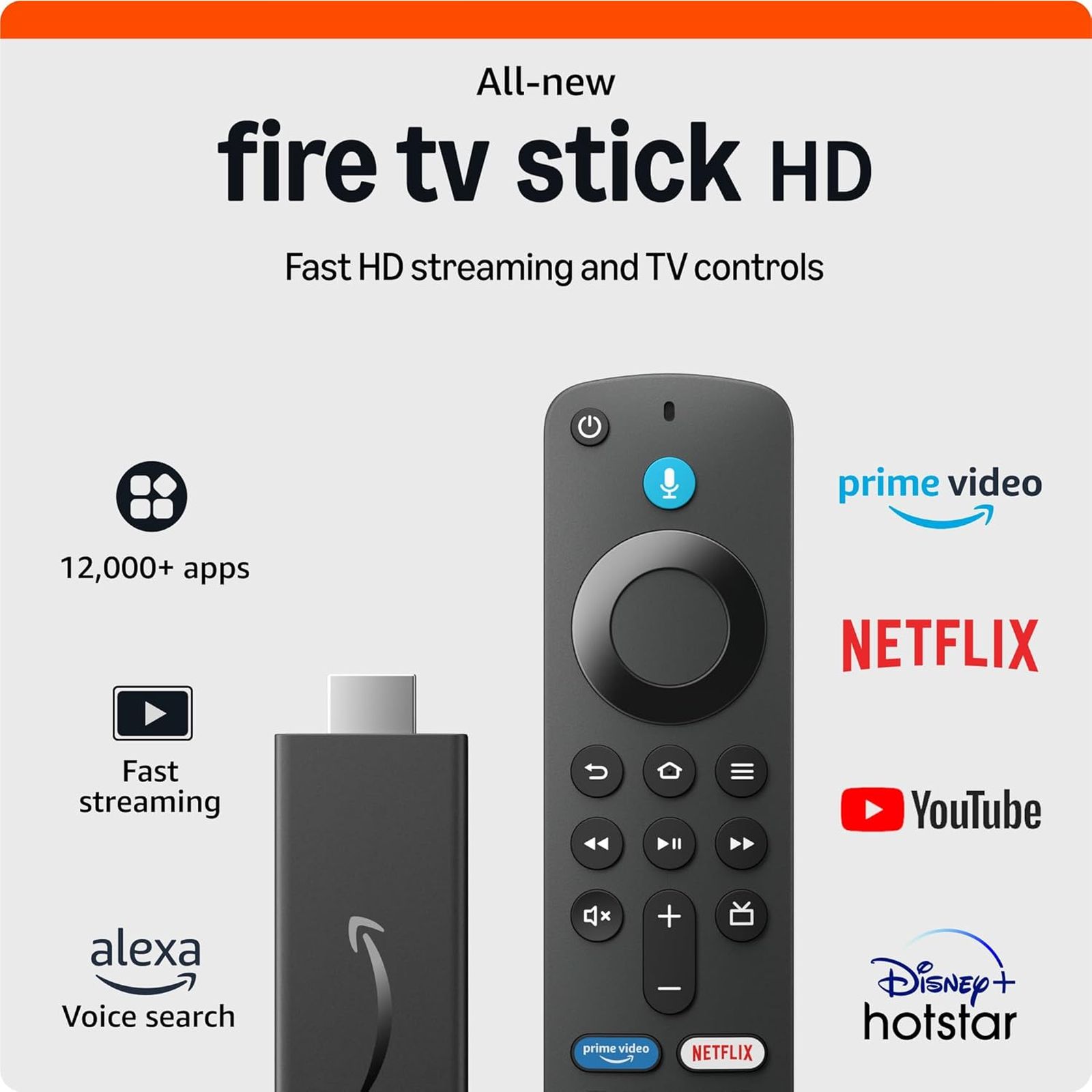 Amazon Fire TV Stick HD Streaming Device with Alexa Voice Search (Dolby Atmos, HDR10+, Dual-Antenna Wi-Fi, Black)_2
