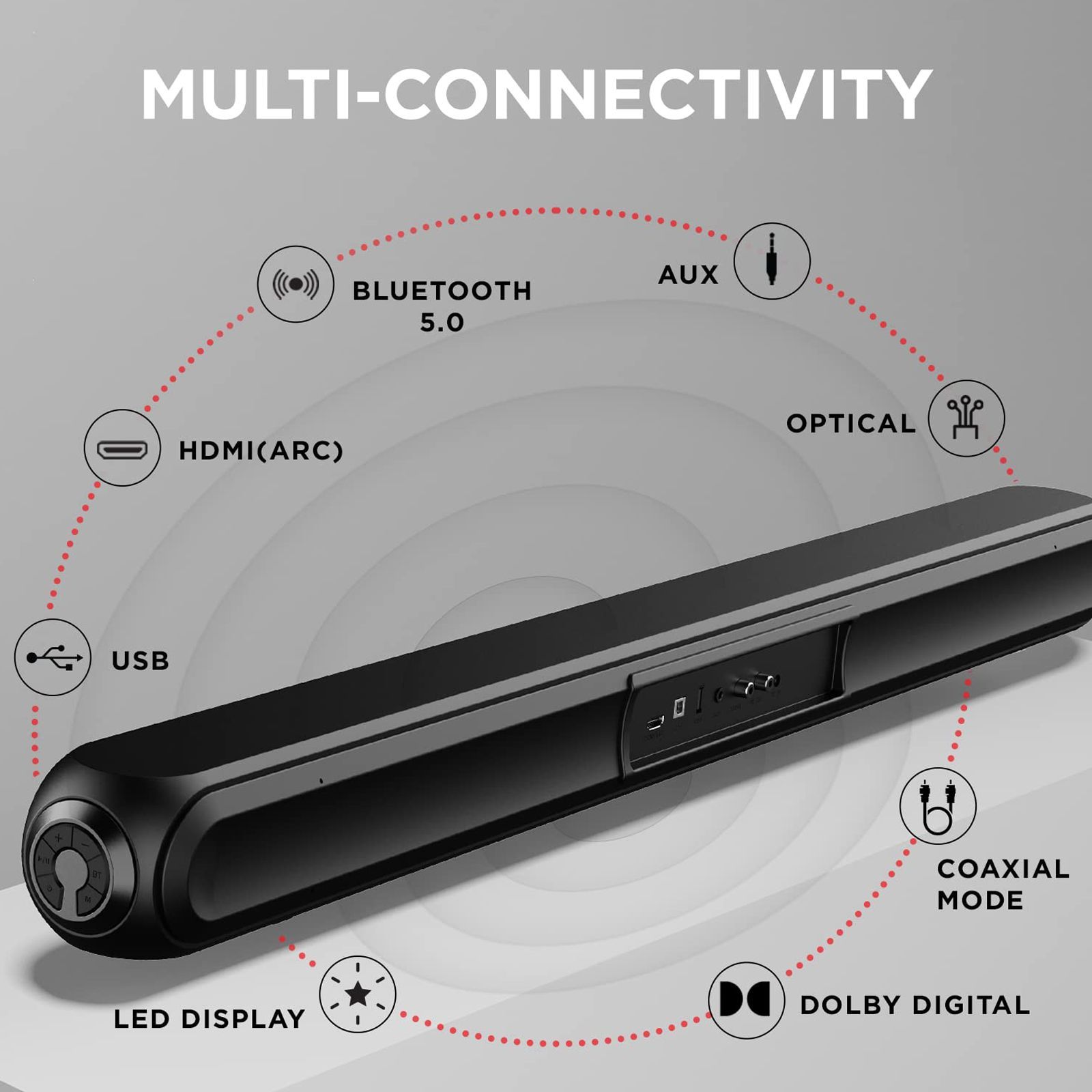 boAt Aavante Bar 1680D 120W Bluetooth Soundbar with Remote (Dolby Digital Audio, 2.1 Channel, Knight Black) boAt Aavante Bar 1680D 120W Bluetooth Soundbar with Remote (Dolby Digital Audio, 2.1 Channel, Knight Black)_4