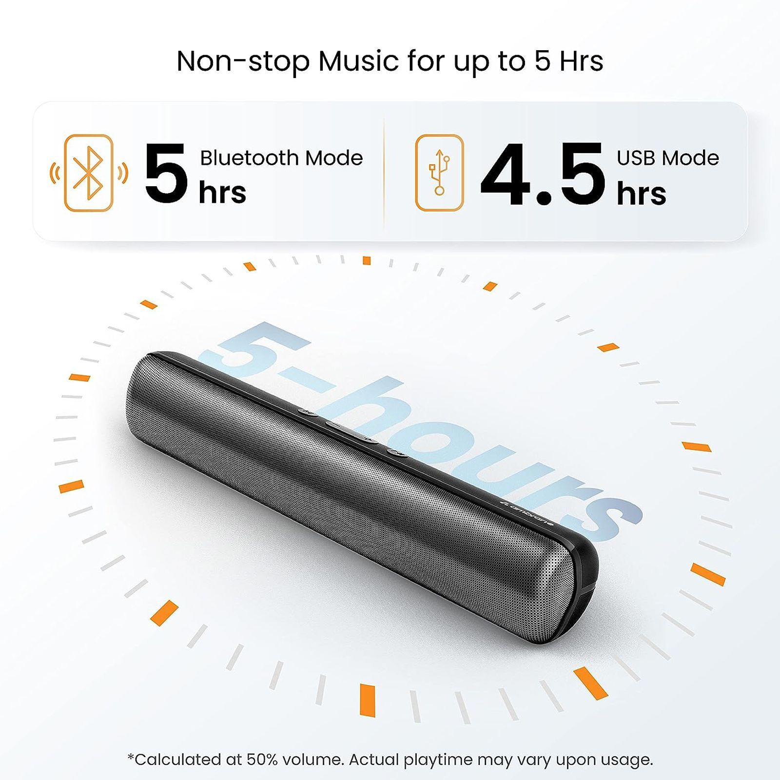 ambrane Evoke Beam 16 16W Bluetooth Soundbar (Crystal-Clear Sound, Stereo Channel, Black) ambrane Evoke Beam 16 16W Bluetooth Soundbar (Crystal-Clear Sound, Stereo Channel, Black)_6