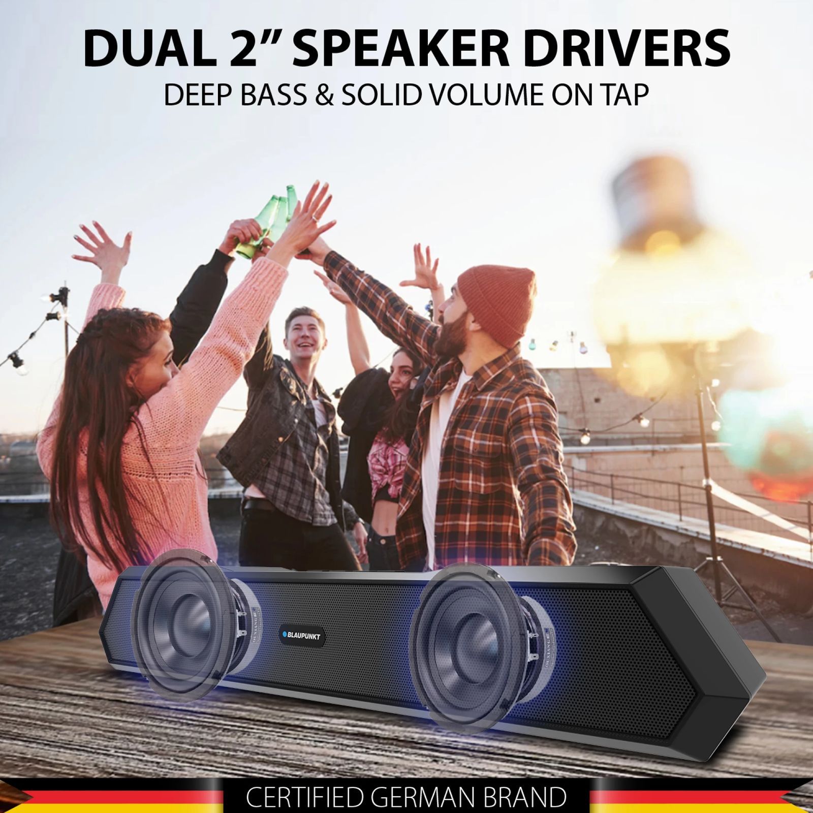 Blaupunkt SBA15 14W Bluetooth Soundbar (HD Sound, 2.1 Channel, Black)_6