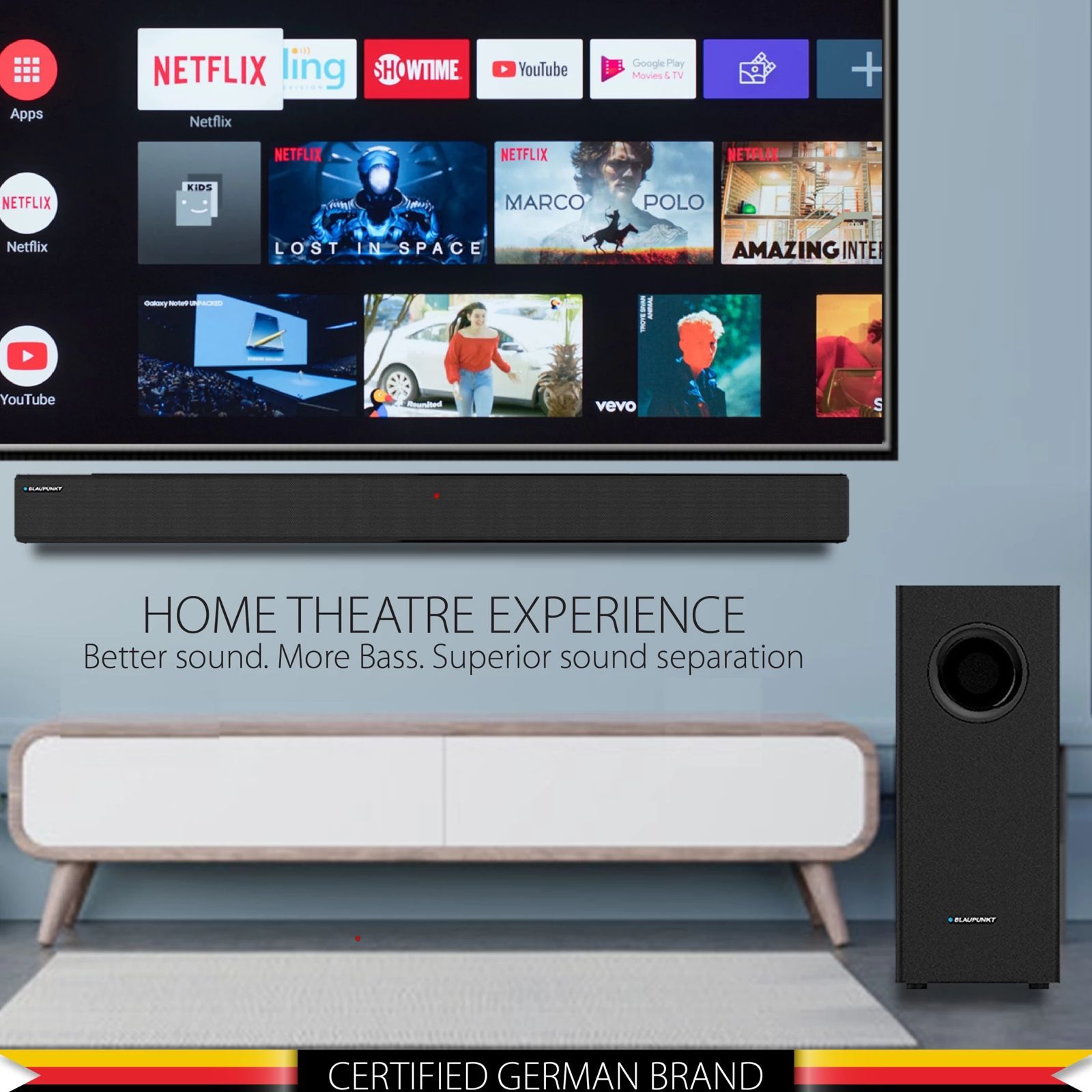 Blaupunkt SBW50 120W Bluetooth Soundbar with Remote (HD sound, 2.1 Channel, Black)_7