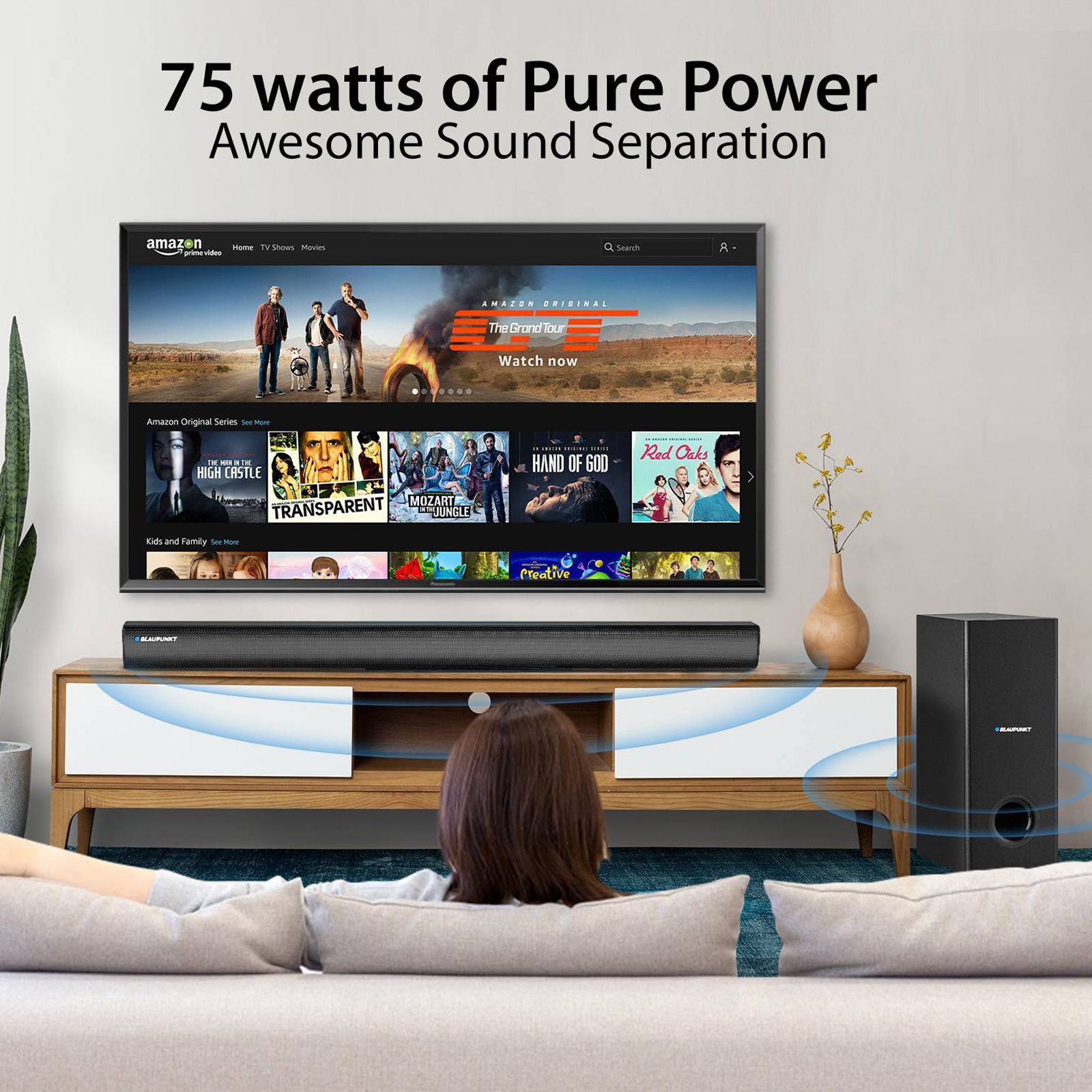 Blaupunkt SBW75 75W Bluetooth Soundbar with Remote (Equalizer Mode, 2.1 Channel, Black)_7