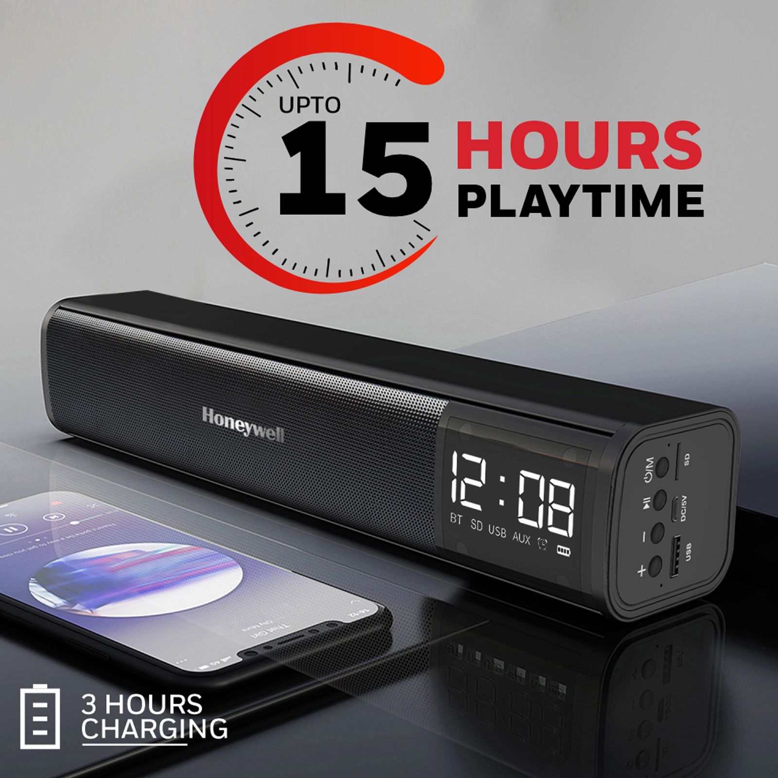 Honeywell Moxie V1000 10W Bluetooth Soundbar (Stereo Sound, 5.0 Channel, Black) Honeywell Moxie V1000 10W Bluetooth Soundbar (Stereo Sound, 5.0 Channel, Black)_6