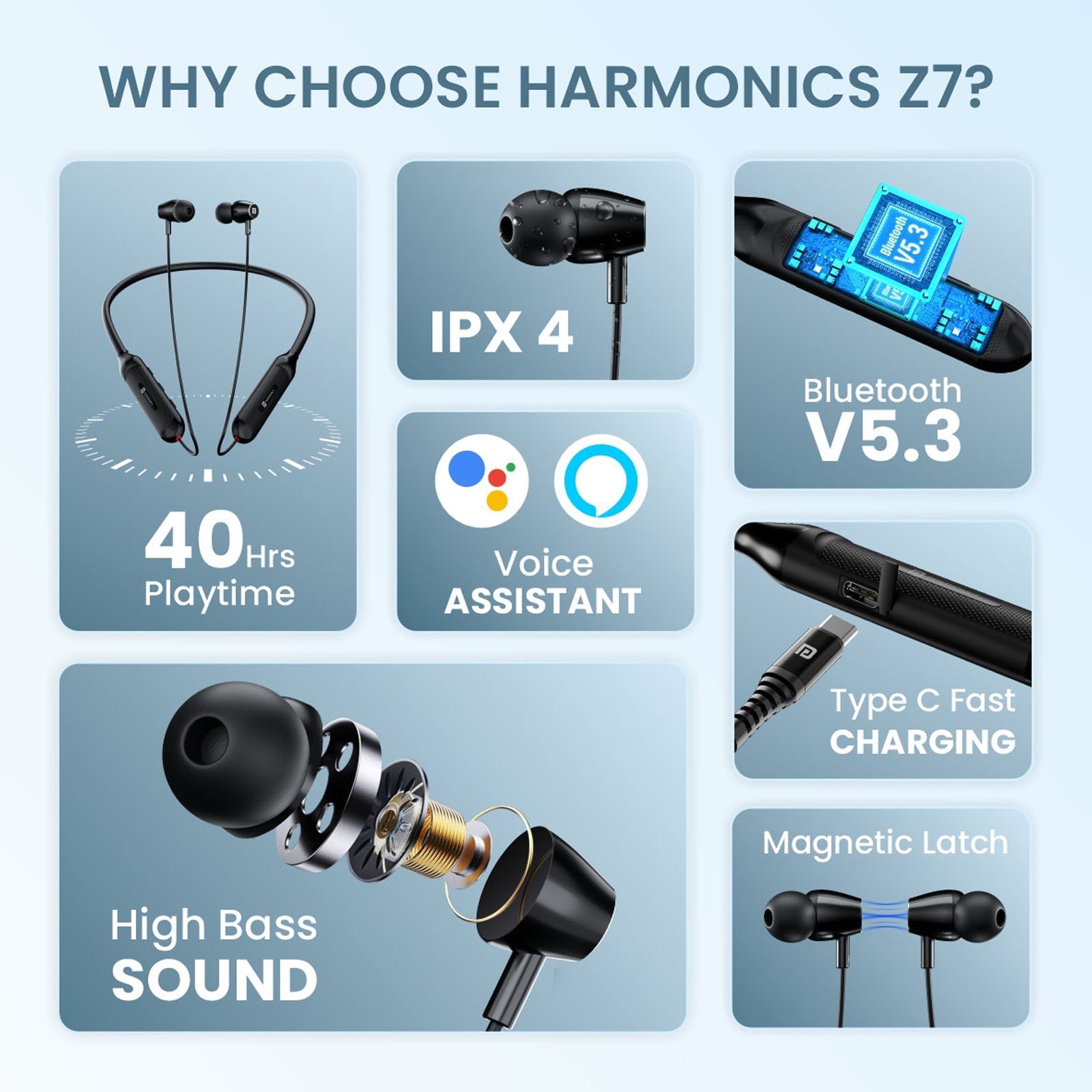 PORTRONICS Harmonics Z7 POR 1979 Neckband (IPX4 Water & Sweat Resistant, Fast Charging, Black)_10