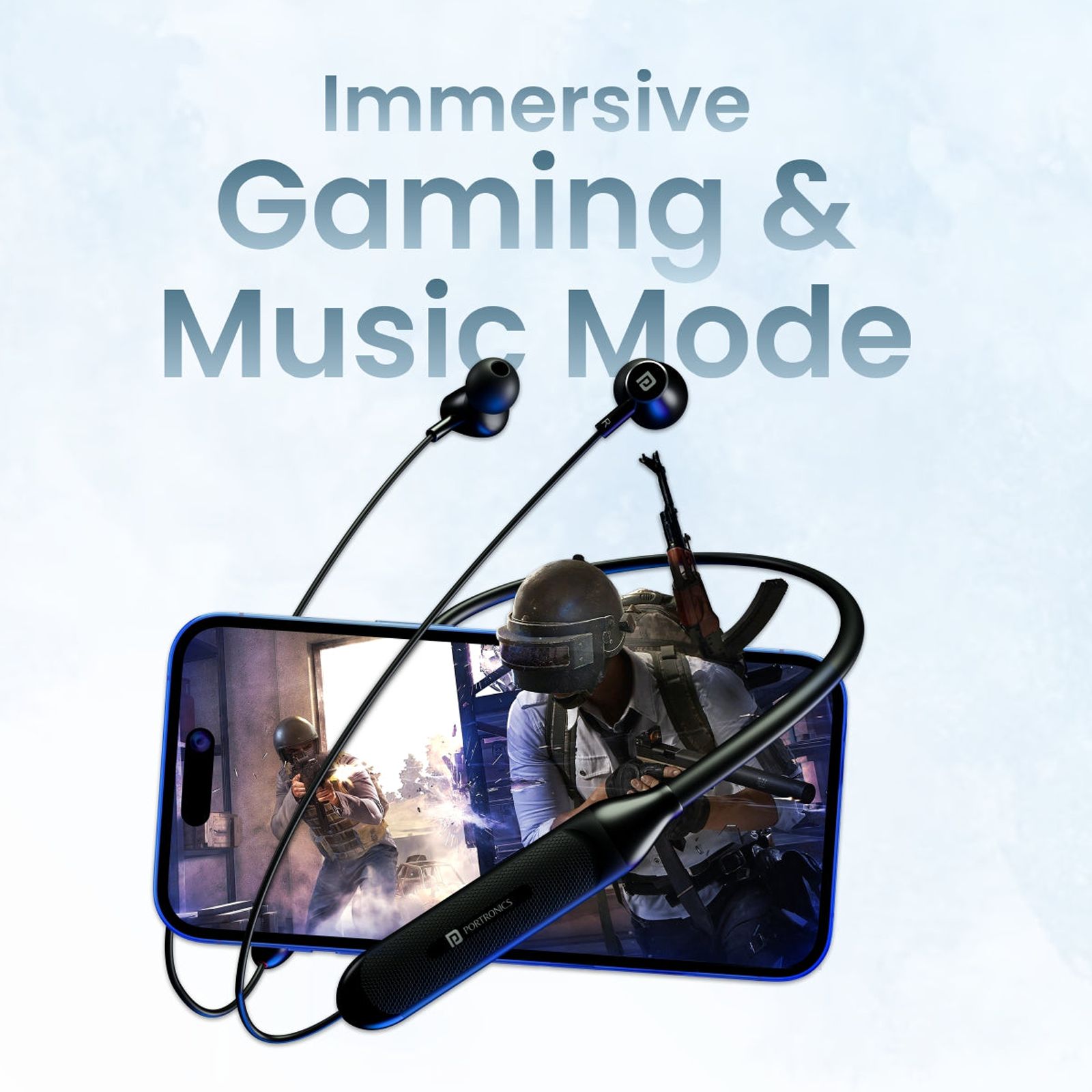 PORTRONICS Harmonics Z7 POR 1979 Neckband (IPX4 Water & Sweat Resistant, Fast Charging, Black)_4