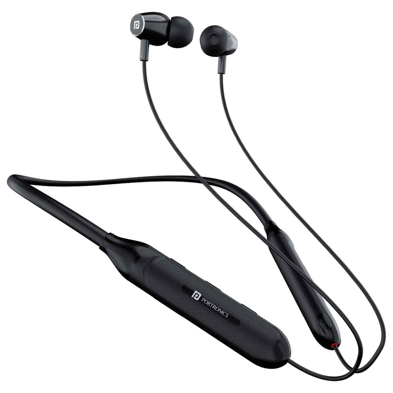 PORTRONICS Harmonics Z7 POR 1979 Neckband (IPX4 Water & Sweat Resistant, Fast Charging, Black)_1