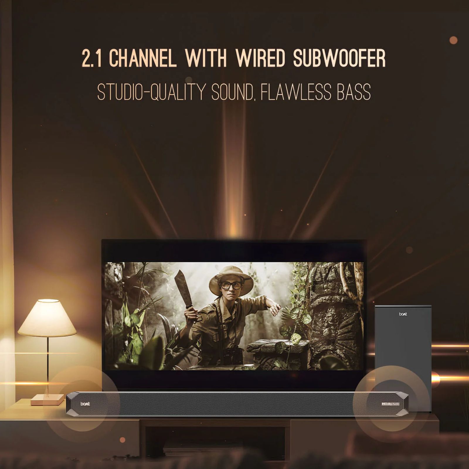 boAt Aavante Bar A2060 160W Bluetooth Soundbar with Remote (Dolby Audio, 2.1 Channel, Premium Black)_5