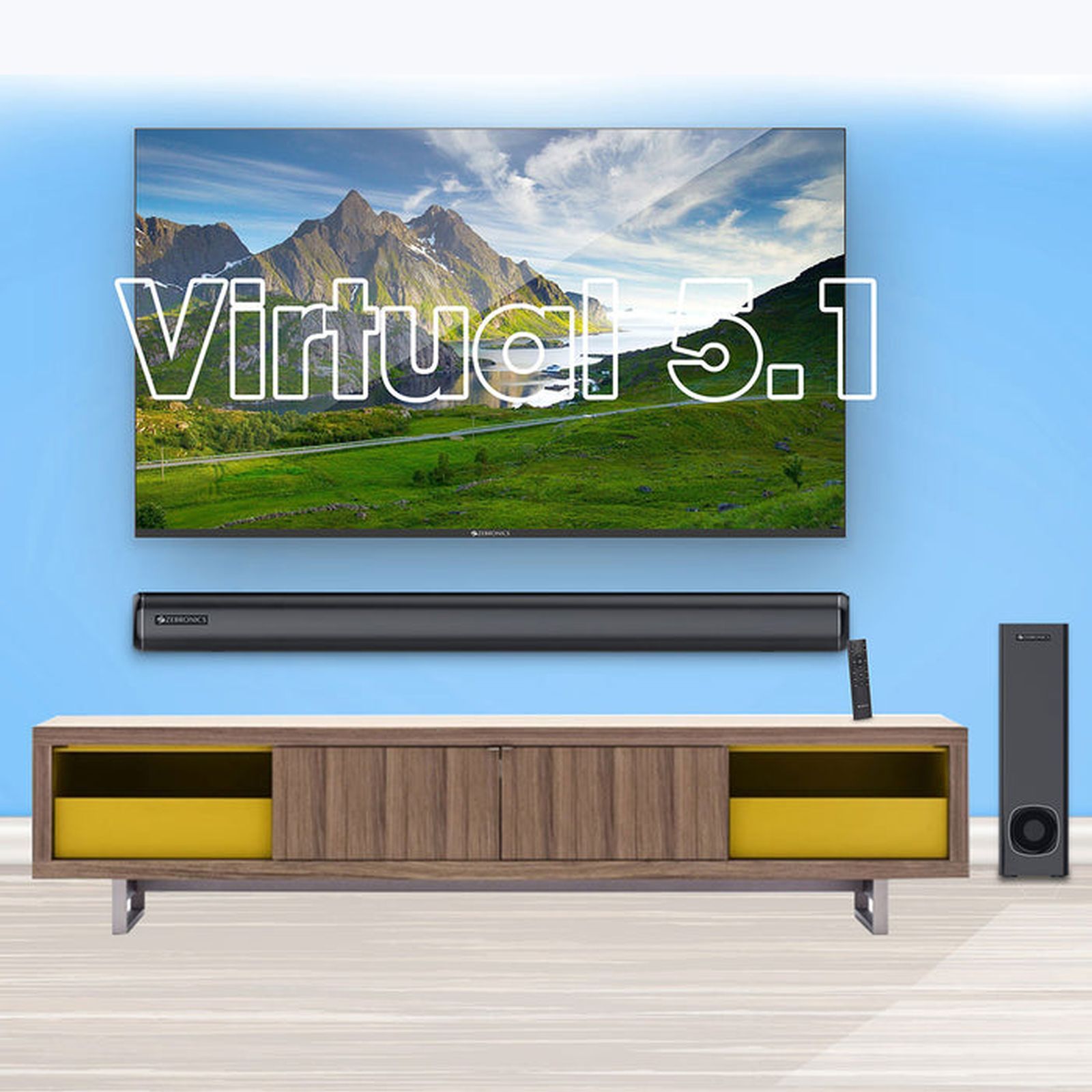 ZEBRONICS Zeb Juke bar 600 200W Bluetooth Soundbar with Remote (2.1 Channel, Black)_8