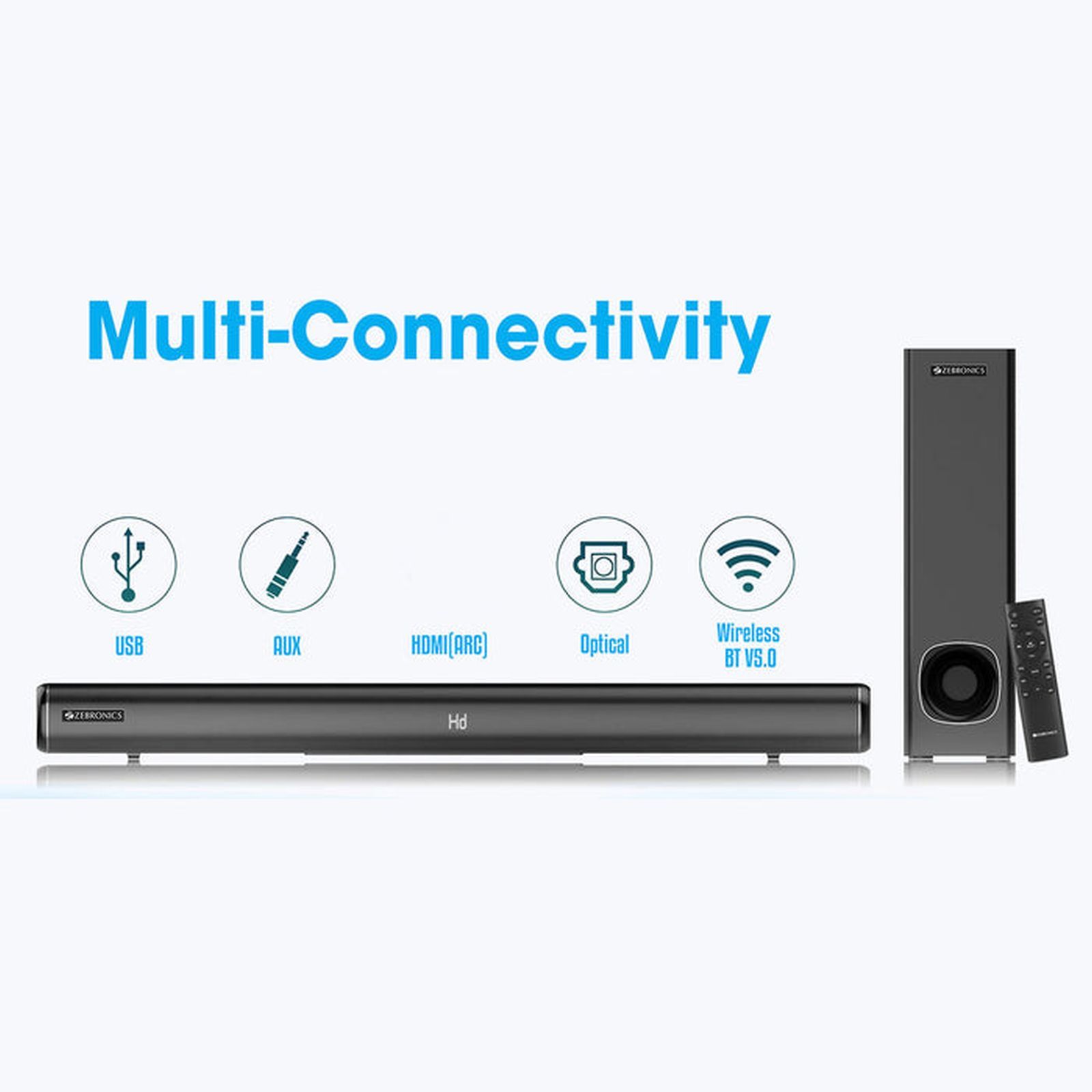 ZEBRONICS Zeb Juke bar 600 200W Bluetooth Soundbar with Remote (2.1 Channel, Black)_5