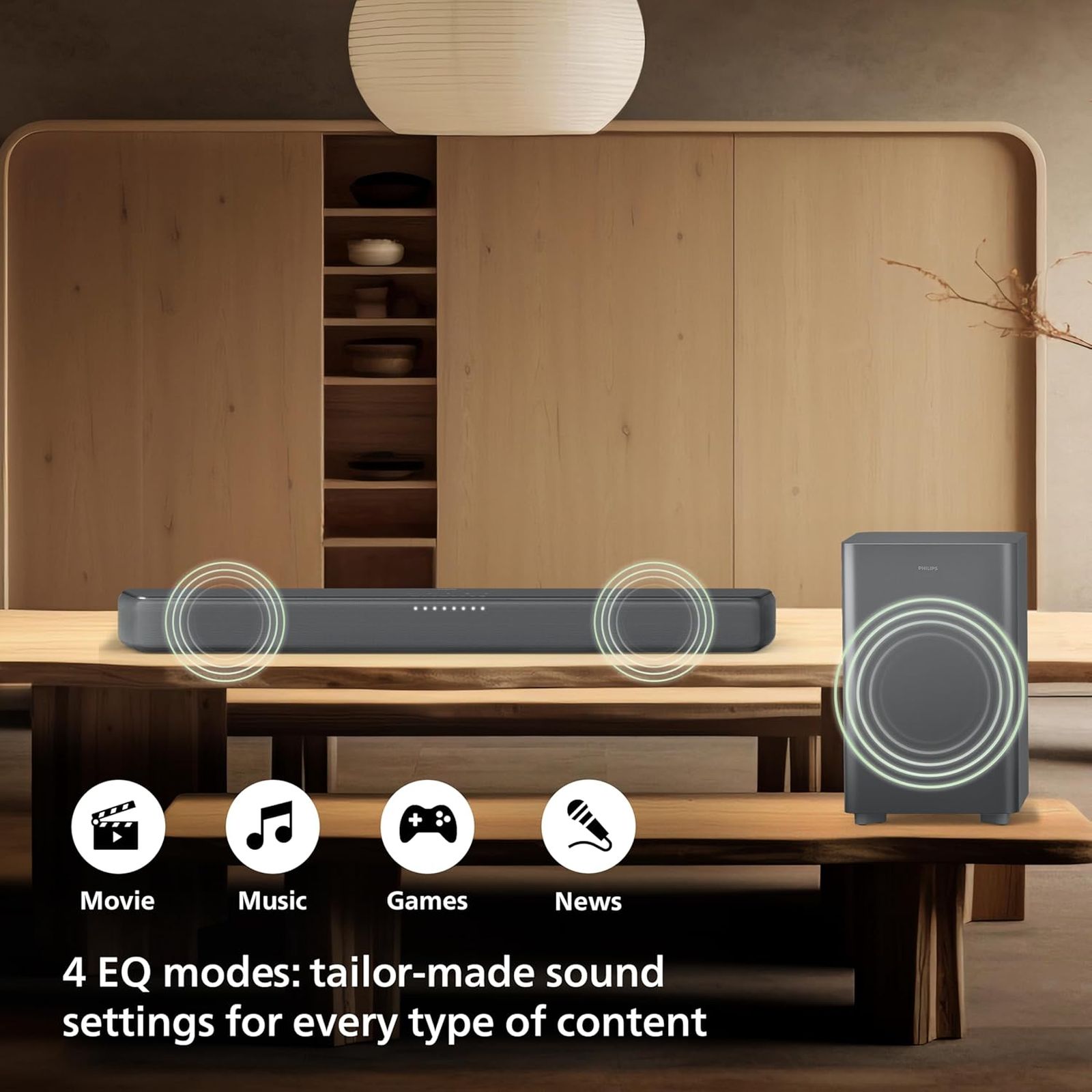 PHILIPS TAB5309/94 240W Bluetooth Soundbar with Remote (Dolby Digital Plus, 2.1 Channel, Dark Grey) PHILIPS TAB5309/94 240W Bluetooth Soundbar with Remote (Dolby Digital Plus, 2.1 Channel, Dark Grey)_9