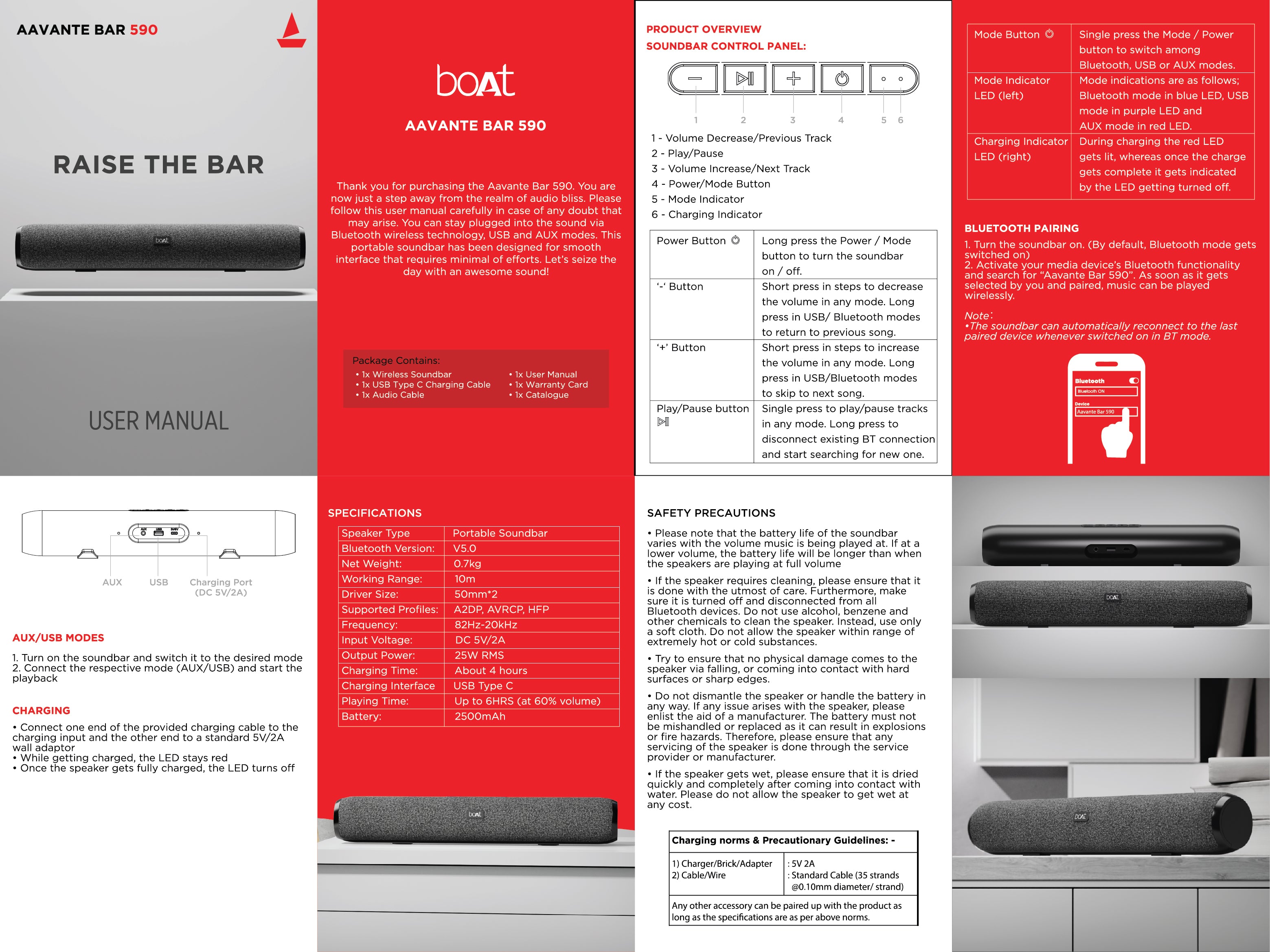 boAt Aavante Bar 590 25W Bluetooth Soundbar (Stereo Sound, 2.0 Channel, Pebble Black)_1