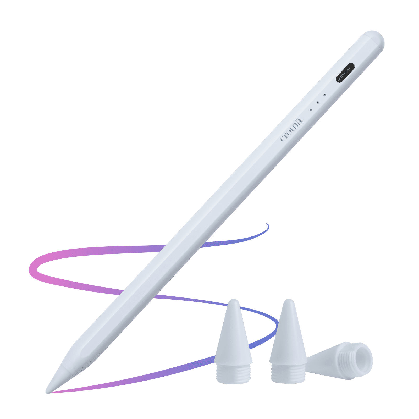 Croma Pencil For Apple iPad (Fast Charging, White)_1