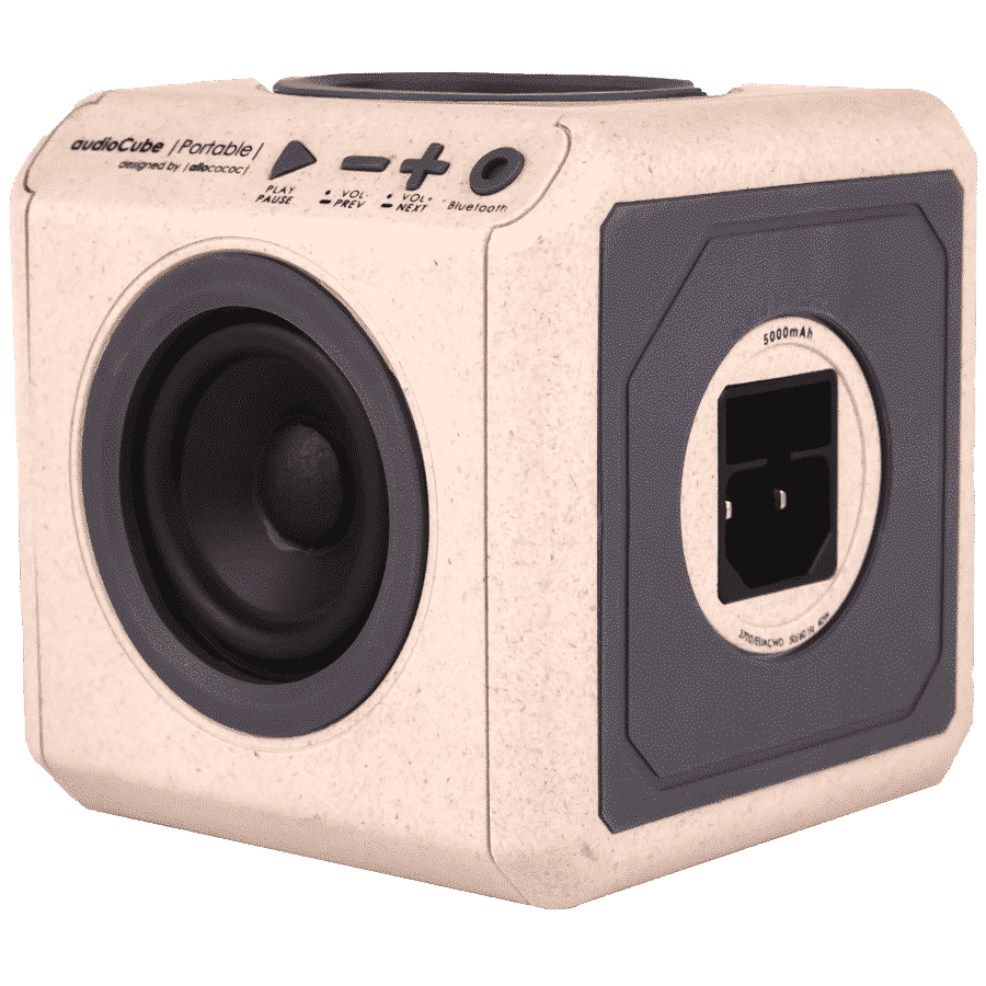 allocacoc Audiocube 30W Portable Bluetooth Speaker (Splash Resistant, Wood Brown)_3