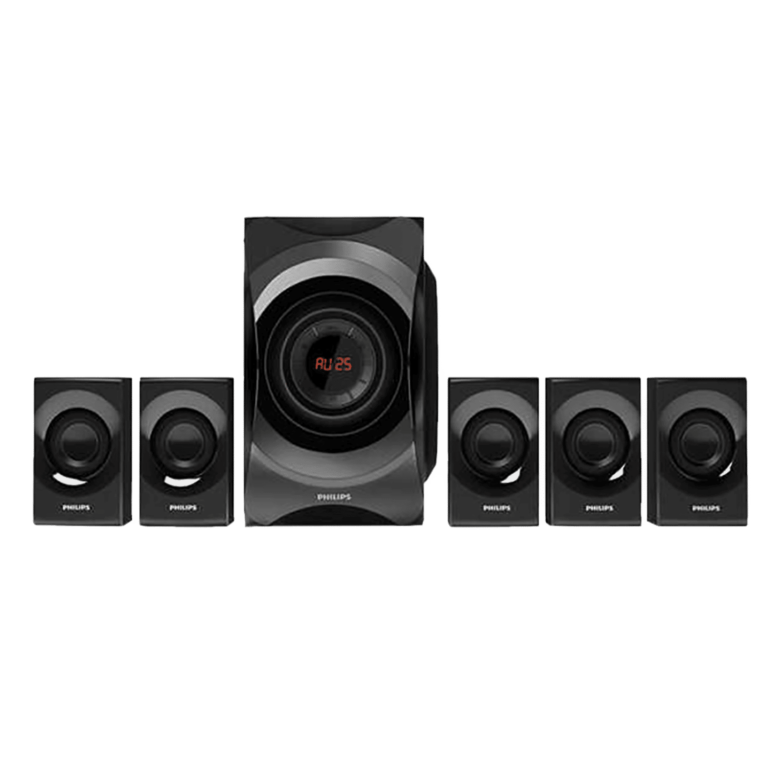 PHILIPS 120W Multimedia Speaker (Surround Sound, 5.1 Channel, Black) PHILIPS 120W Multimedia Speaker (Surround Sound, 5.1 Channel, Black)_1