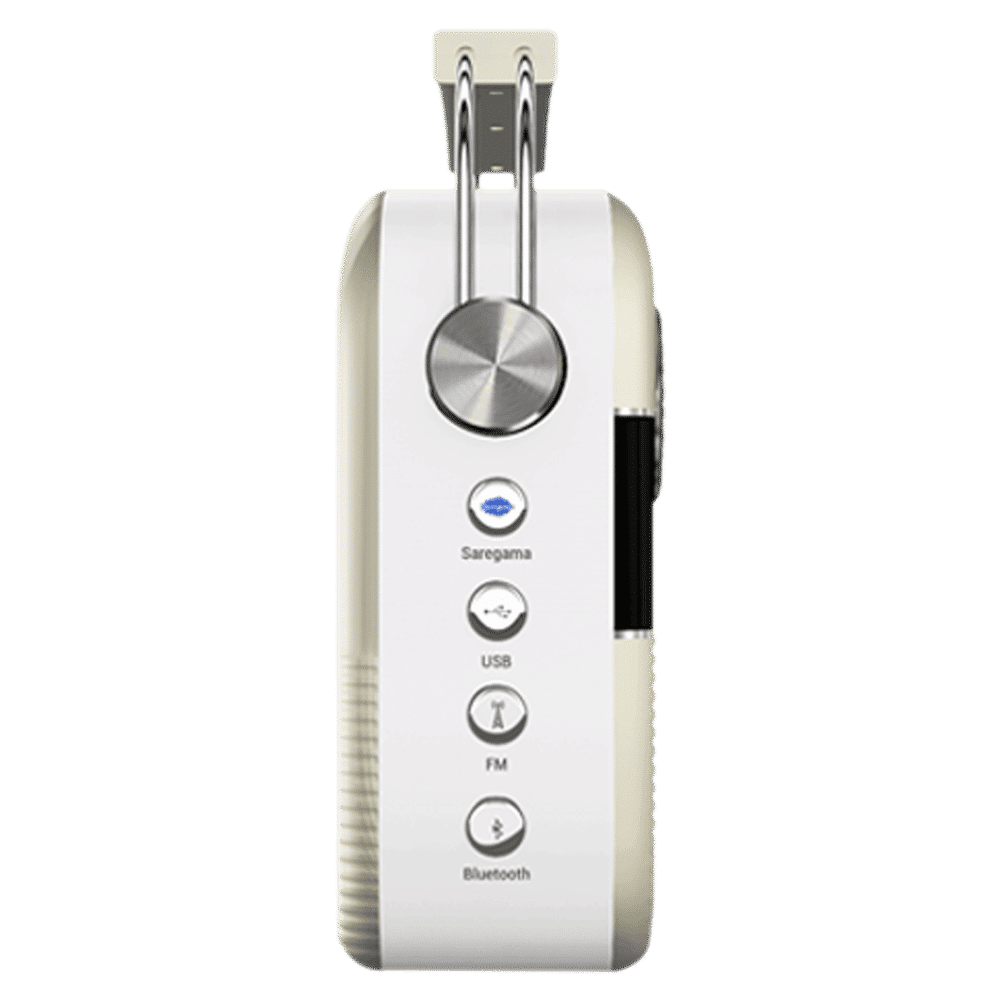 SAREGAMA Carvaan 6W Portable Bluetooth Speaker (5 Hours Playtime, Porcelain White)_6