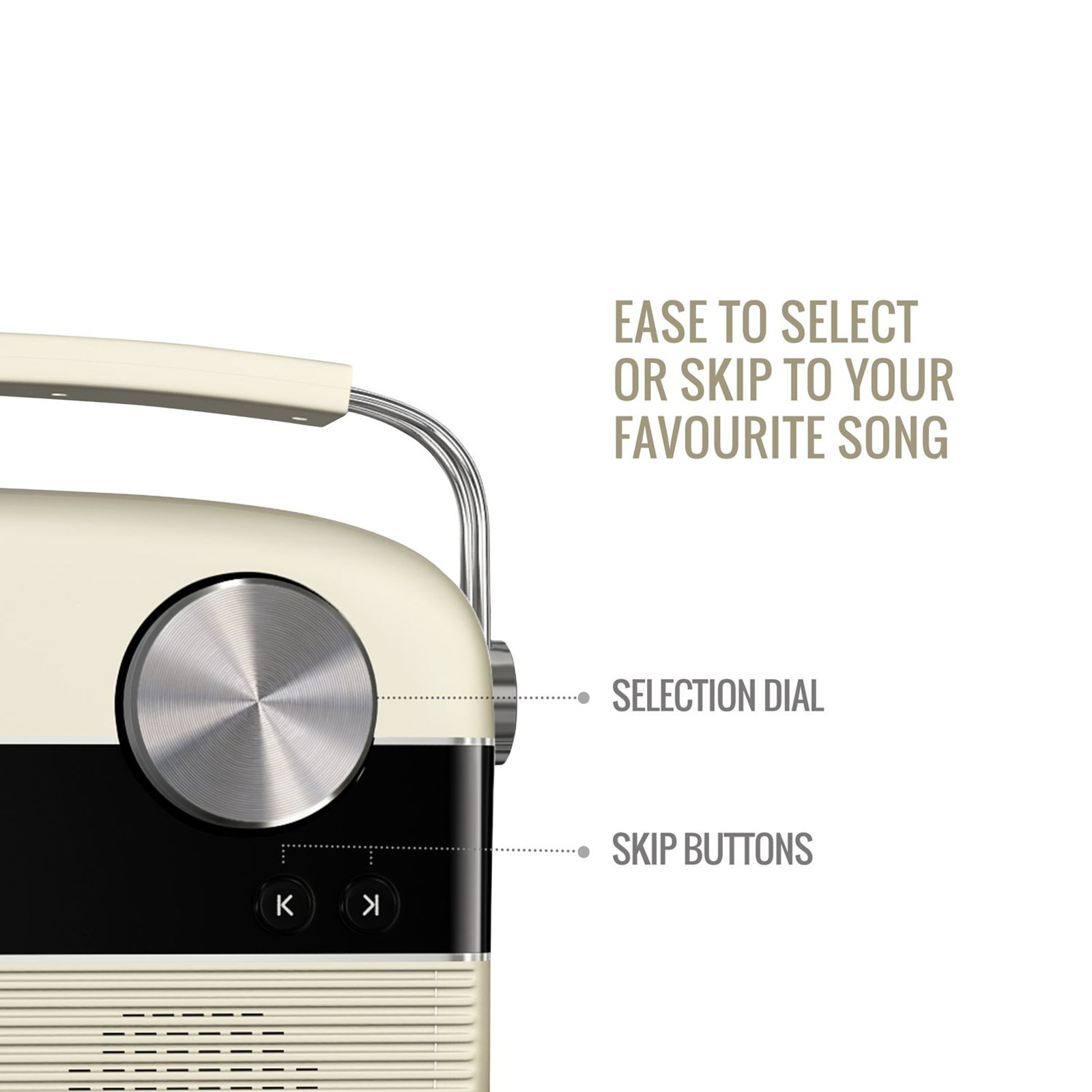 SAREGAMA Carvaan 6W Portable Bluetooth Speaker (5 Hours Playtime, Porcelain White)_7