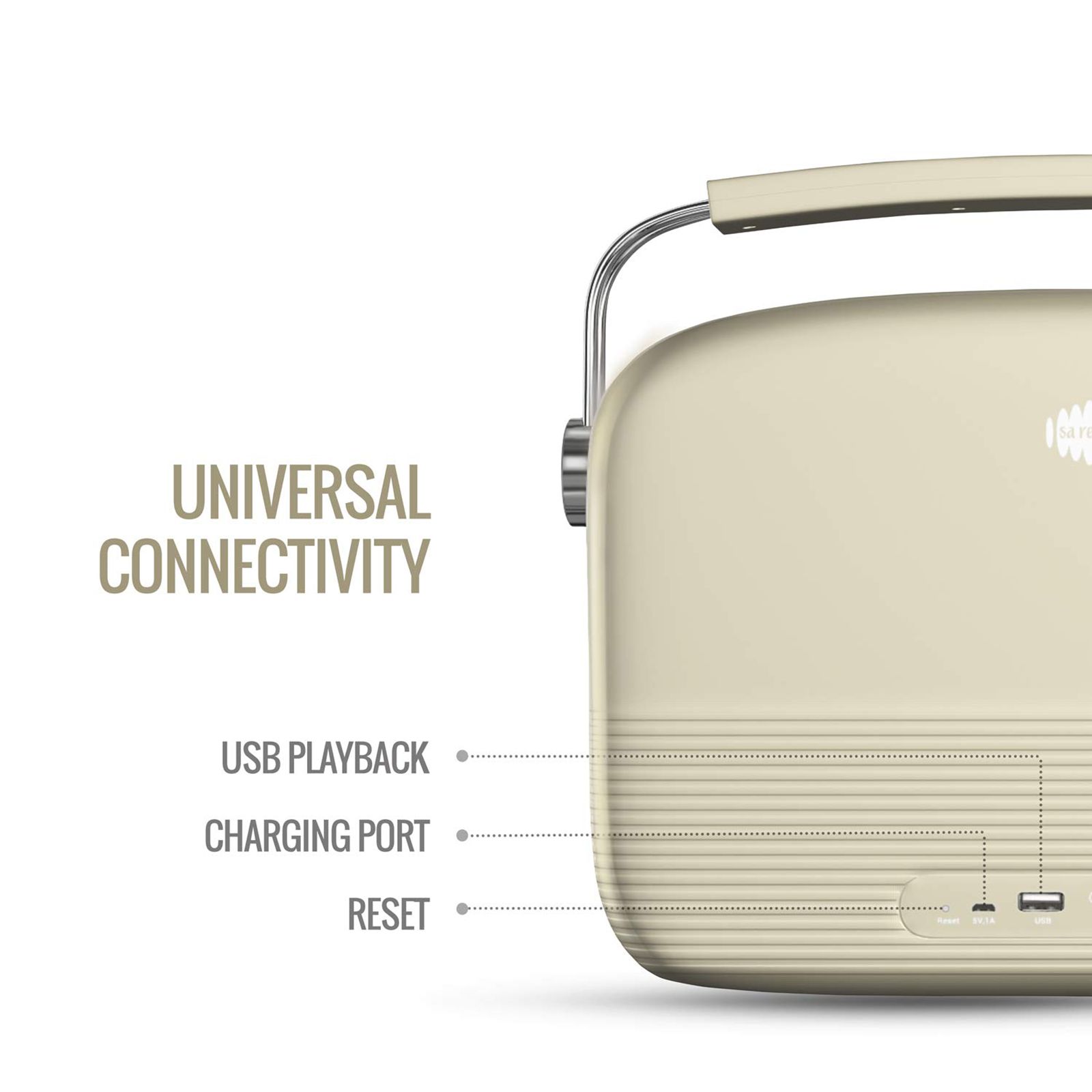 SAREGAMA Carvaan 6W Portable Bluetooth Speaker (5 Hours Playtime, Porcelain White)_8