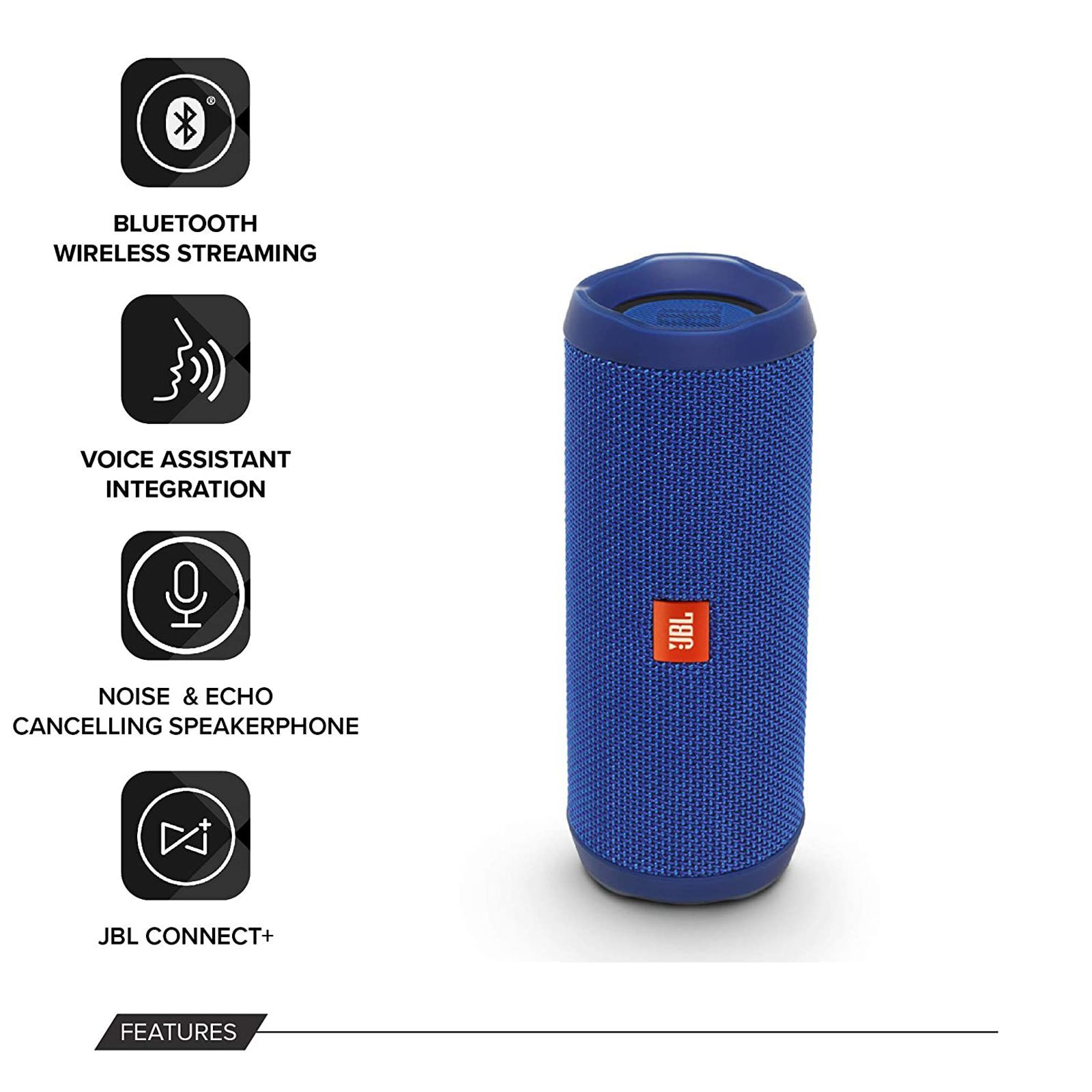 JBL Flip 4 16W Portable Bluetooth Speaker (IPX7 Water Proof, 12 Hours Playback Time, Blue)_7