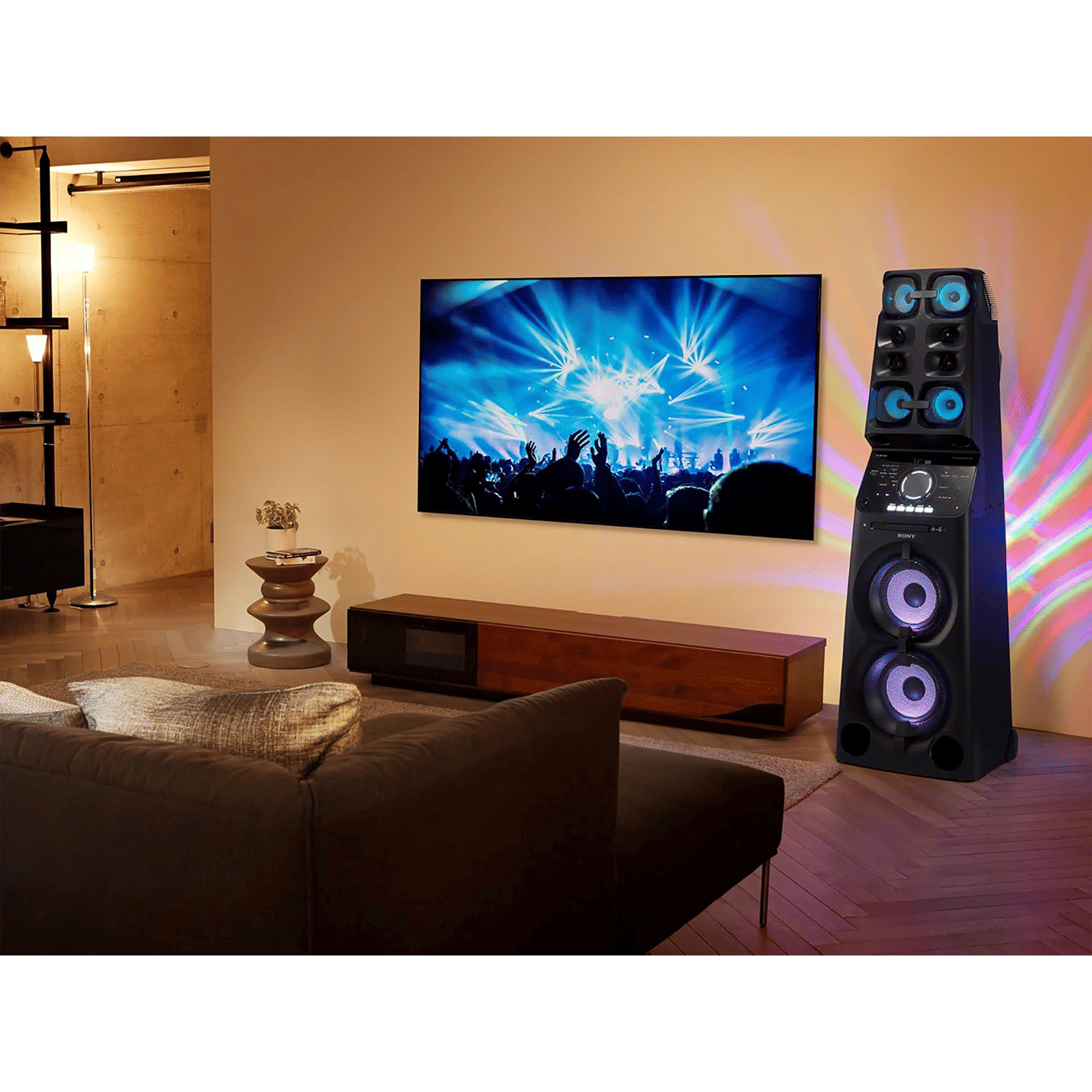 SONY Bluetooth Party Speaker (Built-in Gesture Control, 2.0 Channel, Black)_8