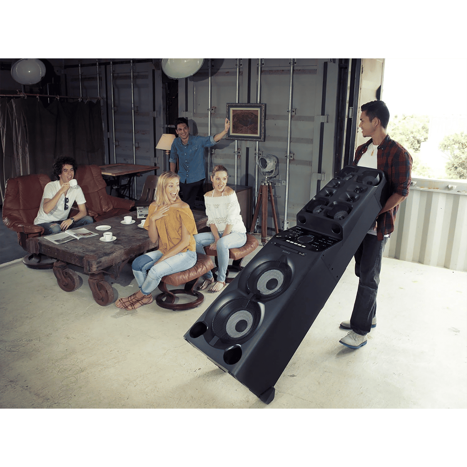 SONY Bluetooth Party Speaker (Built-in Gesture Control, 2.0 Channel, Black)_10