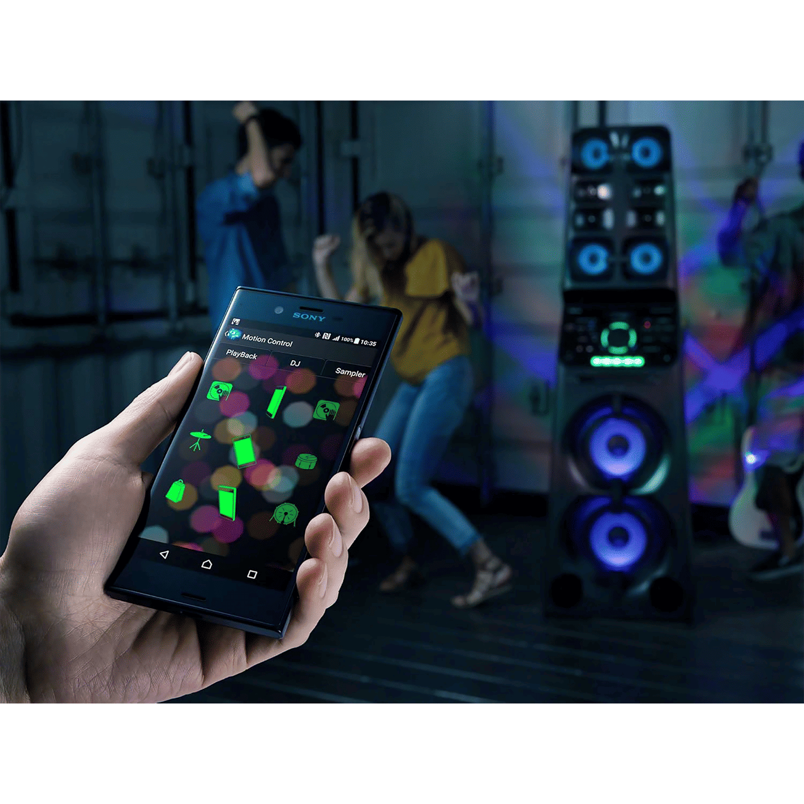 SONY Bluetooth Party Speaker (Built-in Gesture Control, 2.0 Channel, Black)_6