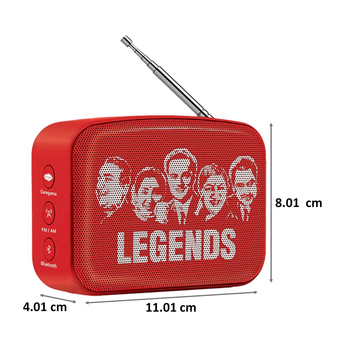 SAREGAMA Carvaan Mini 2.0 Hindi 5W Portable Bluetooth Speaker (4 Hours Playtime, 2.0 Channel, Sunset Red)_2