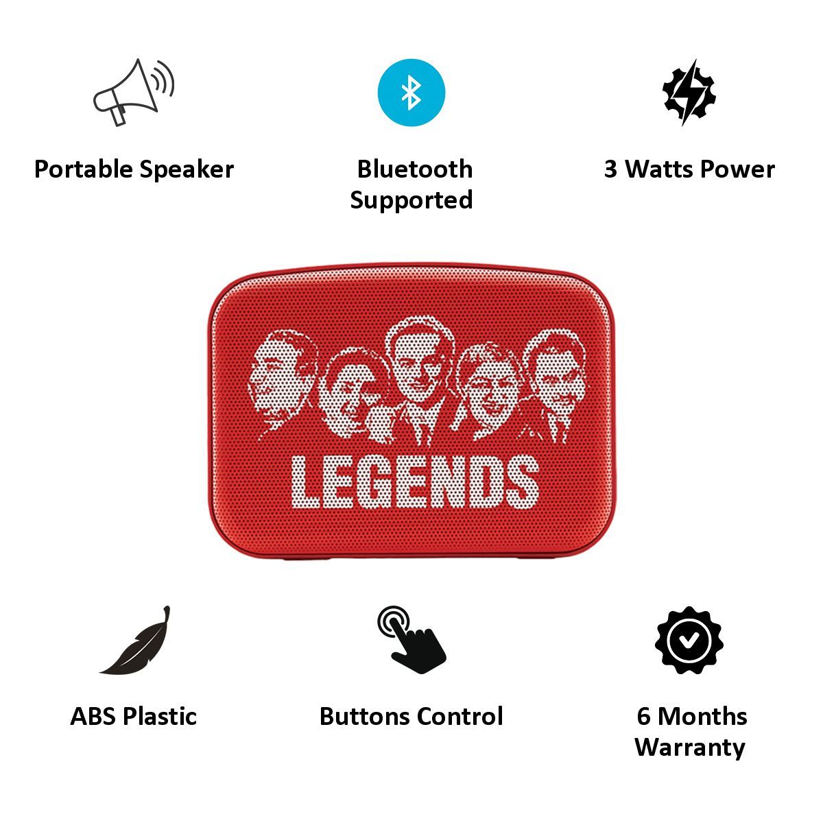 SAREGAMA Carvaan Mini 2.0 Hindi 5W Portable Bluetooth Speaker (4 Hours Playtime, 2.0 Channel, Sunset Red)_3