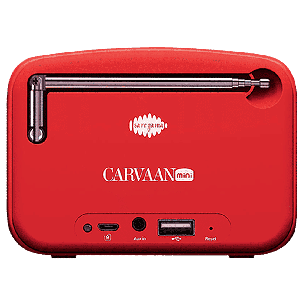 SAREGAMA Carvaan Mini 2.0 Hindi 5W Portable Bluetooth Speaker (4 Hours Playtime, 2.0 Channel, Sunset Red)_7