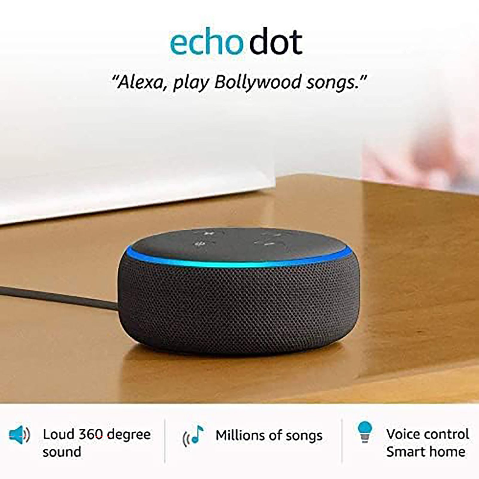 amazon Echo Dot (3rd Gen) with Built-in Alexa Smart Wi-Fi Speaker (Controls Smart Devices, Black) amazon Echo Dot (3rd Gen) with Built-in Alexa Smart Wi-Fi Speaker (Controls Smart Devices, Black)_8