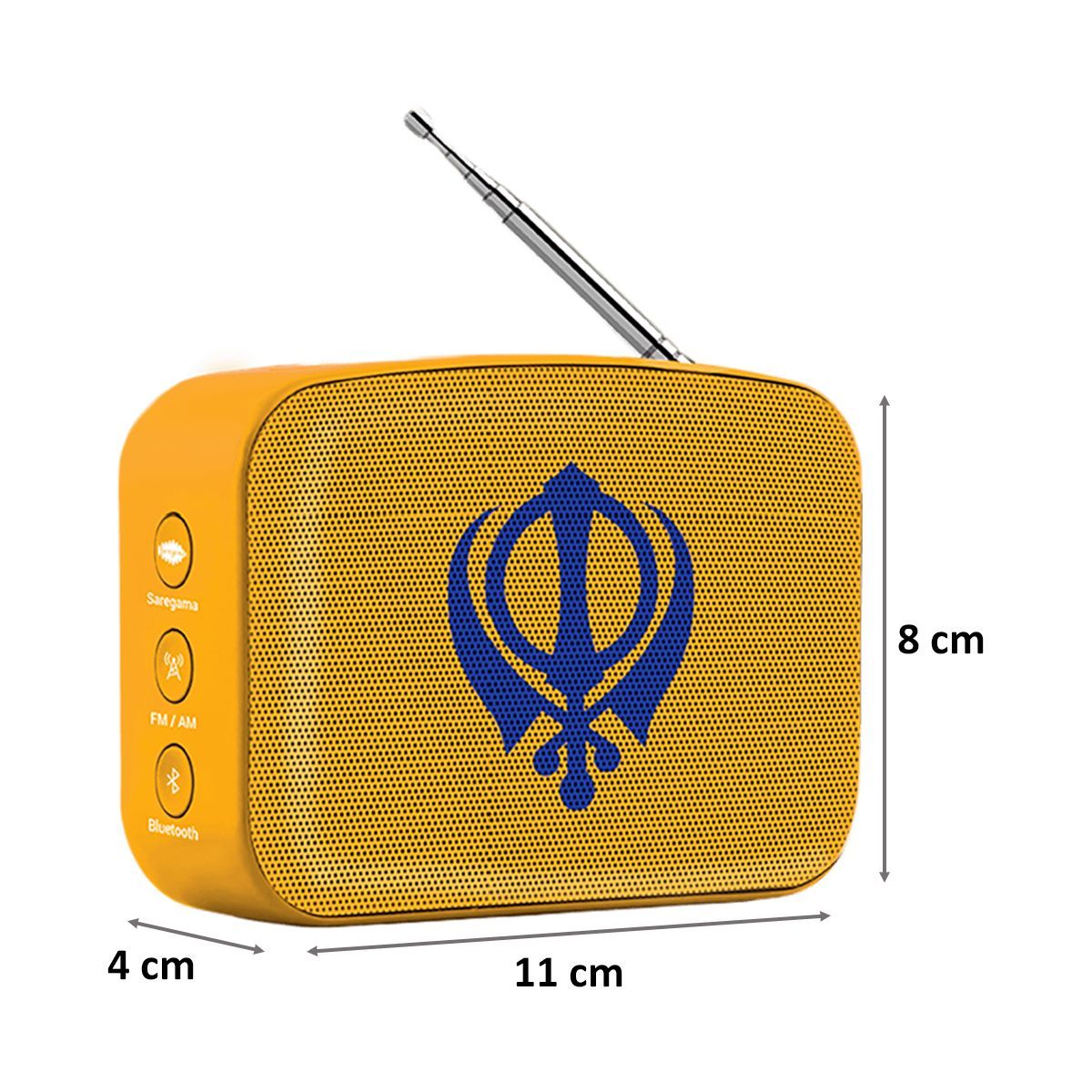 SAREGAMA Carvaan Mini 5W Portable Bluetooth Speaker (4 Hours Playtime, Stereo Channel, Saffron Orange)_2