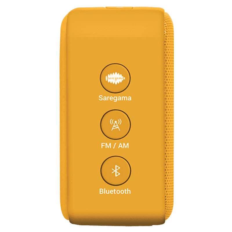 SAREGAMA Carvaan Mini 5W Portable Bluetooth Speaker (4 Hours Playtime, Stereo Channel, Saffron Orange)_5