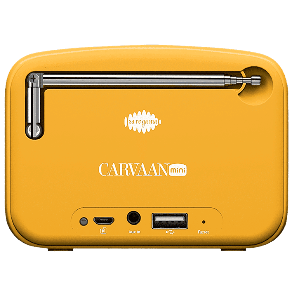 SAREGAMA Carvaan Mini 5W Portable Bluetooth Speaker (4 Hours Playtime, Stereo Channel, Saffron Orange)_7