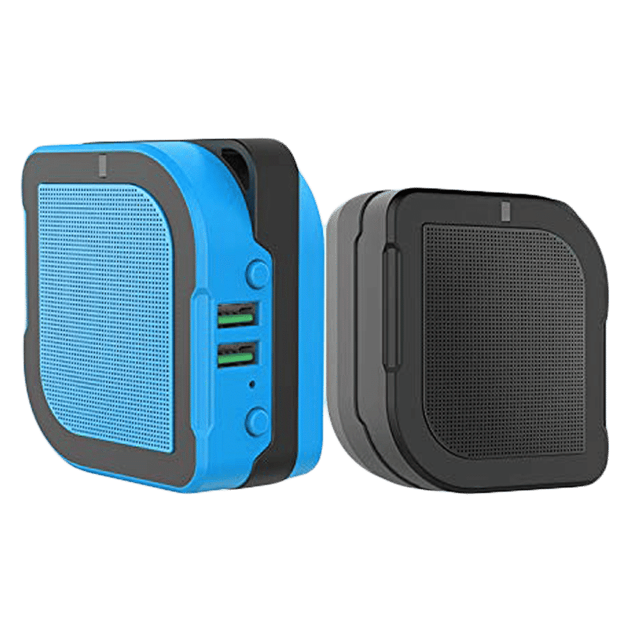 iGear TrioSmartTech 3W Portable Bluetooth Speaker (3 in 1, Mono Channel, Blue)_1