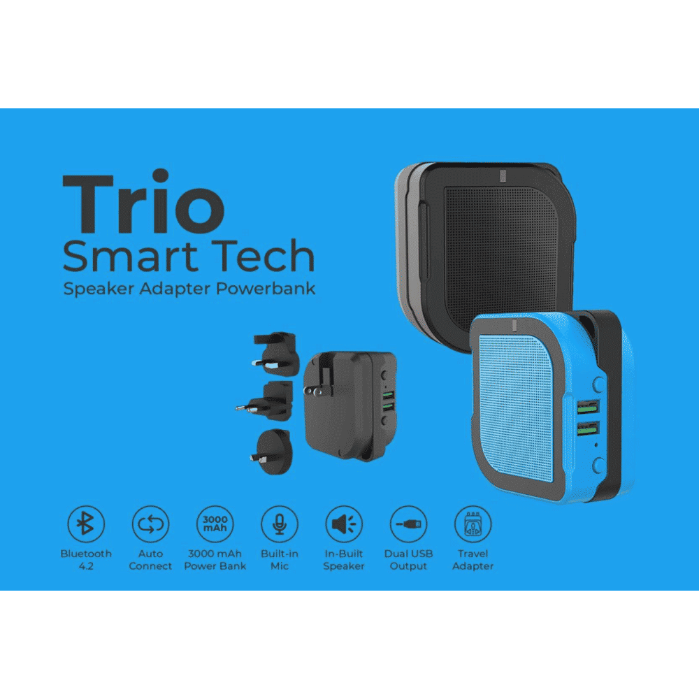 iGear TrioSmartTech 3W Portable Bluetooth Speaker (3 in 1, Mono Channel, Blue)_7