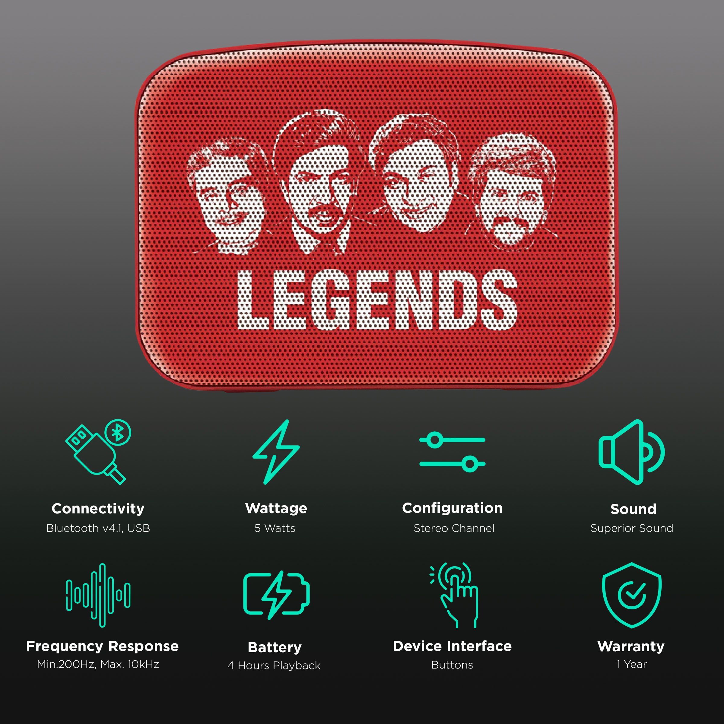 SAREGAMA Carvaan Mini 5W Portable Bluetooth Speaker (4 Hours Playtime, Stereo Channel, Sunset Red)_2