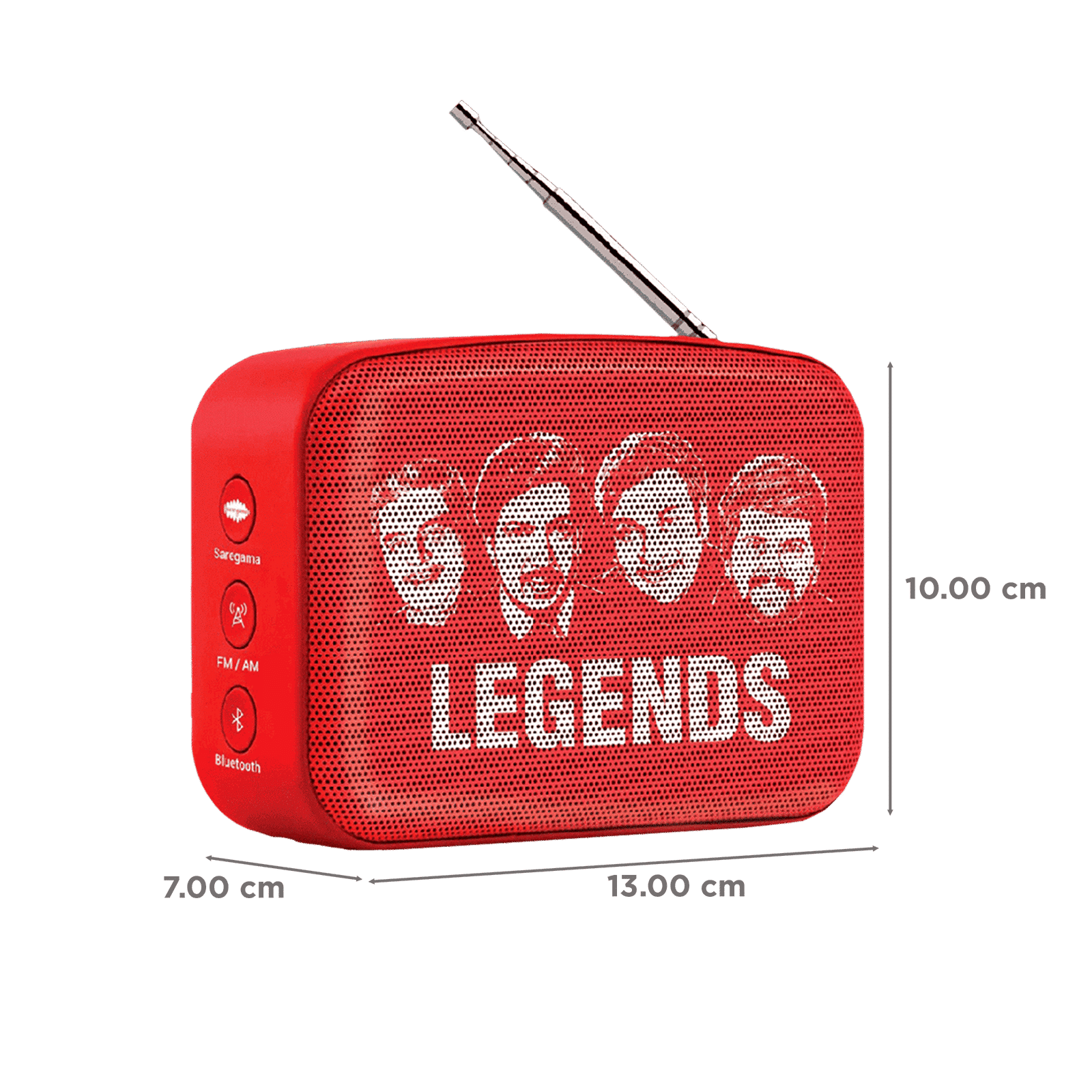 SAREGAMA Carvaan Mini 5W Portable Bluetooth Speaker (4 Hours Playtime, Stereo Channel, Sunset Red)_3