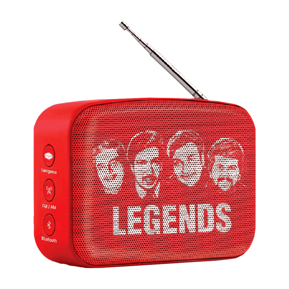 SAREGAMA Carvaan Mini 5W Portable Bluetooth Speaker (4 Hours Playtime, Stereo Channel, Sunset Red)_3
